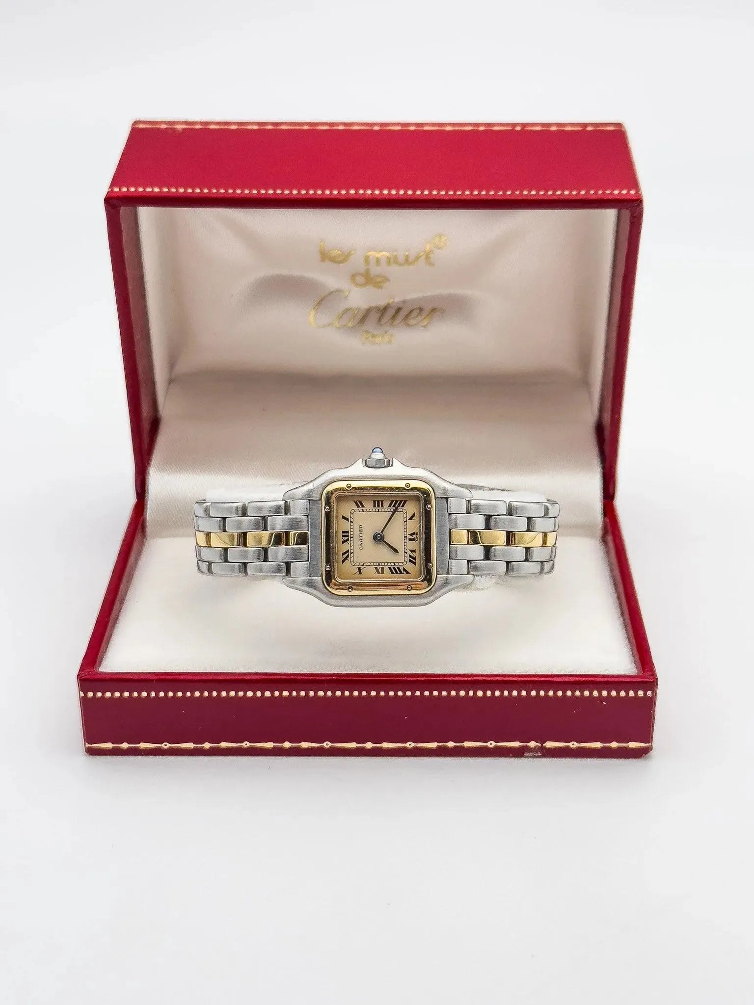 Cartier - Panthere Acier Or 1 rangée 24mm - boite - 1990s - Atelier Victor Paris - Vintage Watch Shop Dubai