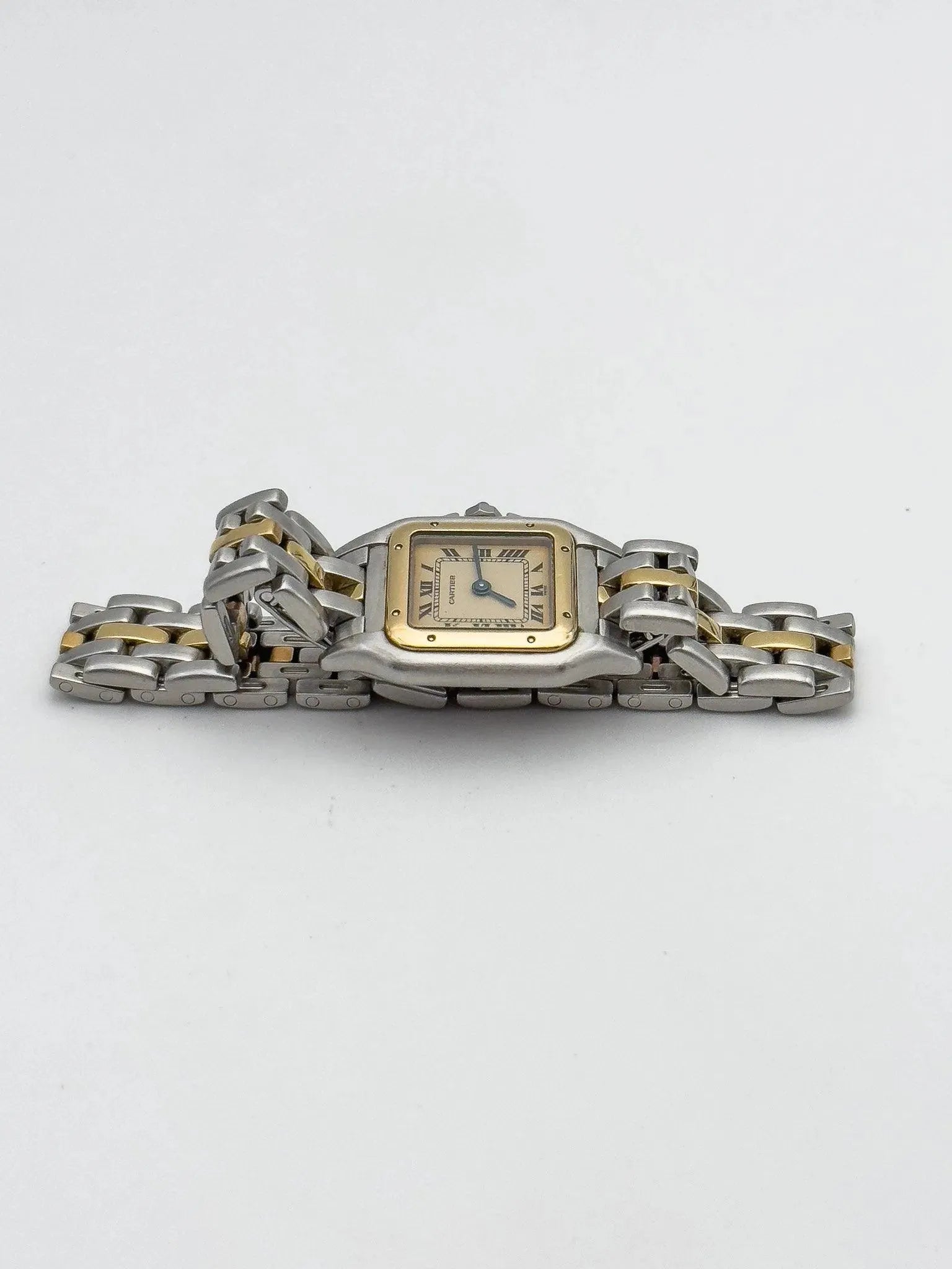 Cartier - Panthere Acier Or 1 rangée 24mm - boite - 1990s - Atelier Victor - Vintage  Shop