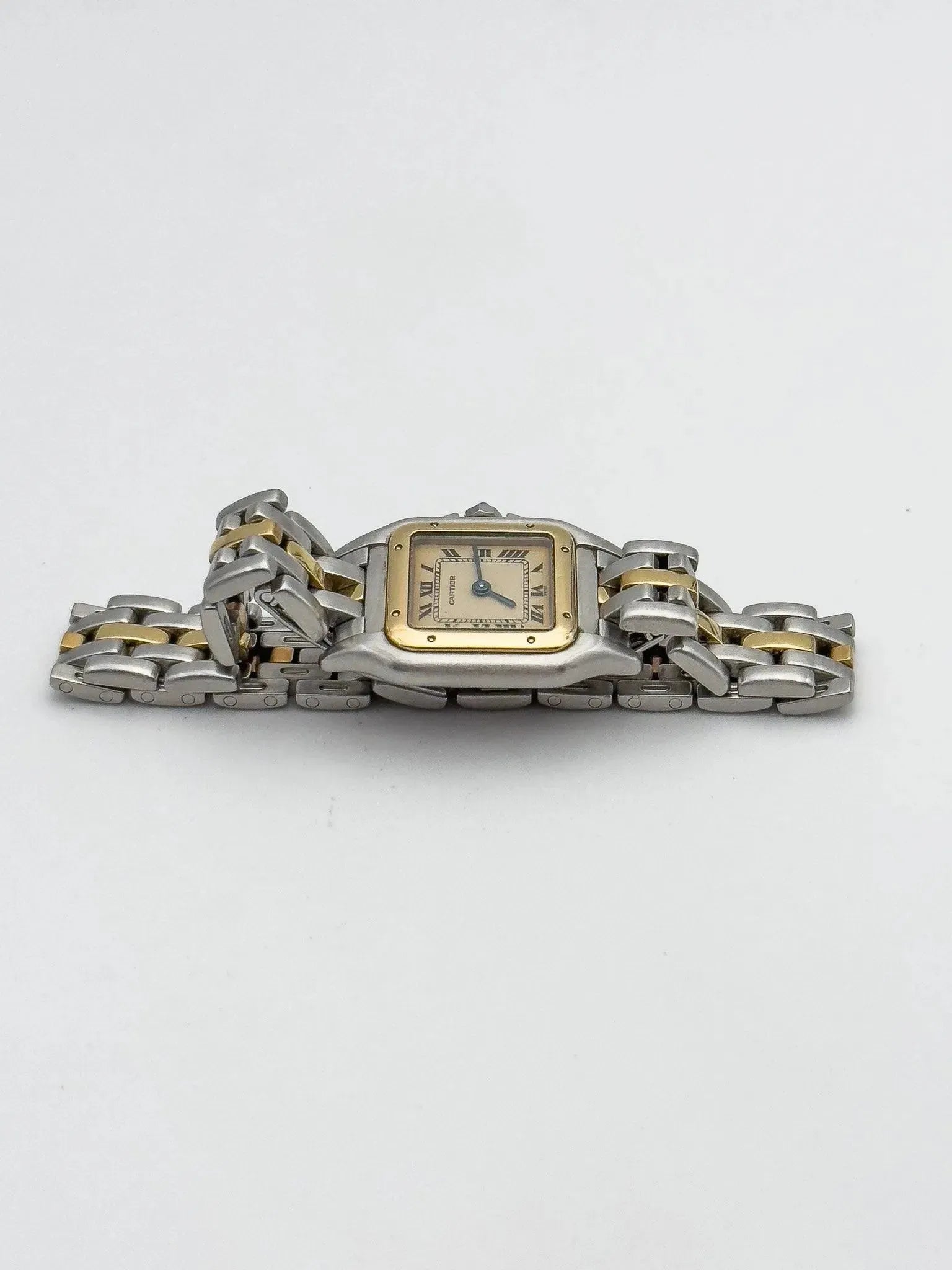 Cartier - Panthere Acier Or 1 rangée 24mm - boite - 1990s - Atelier Victor - Vintage  Shop