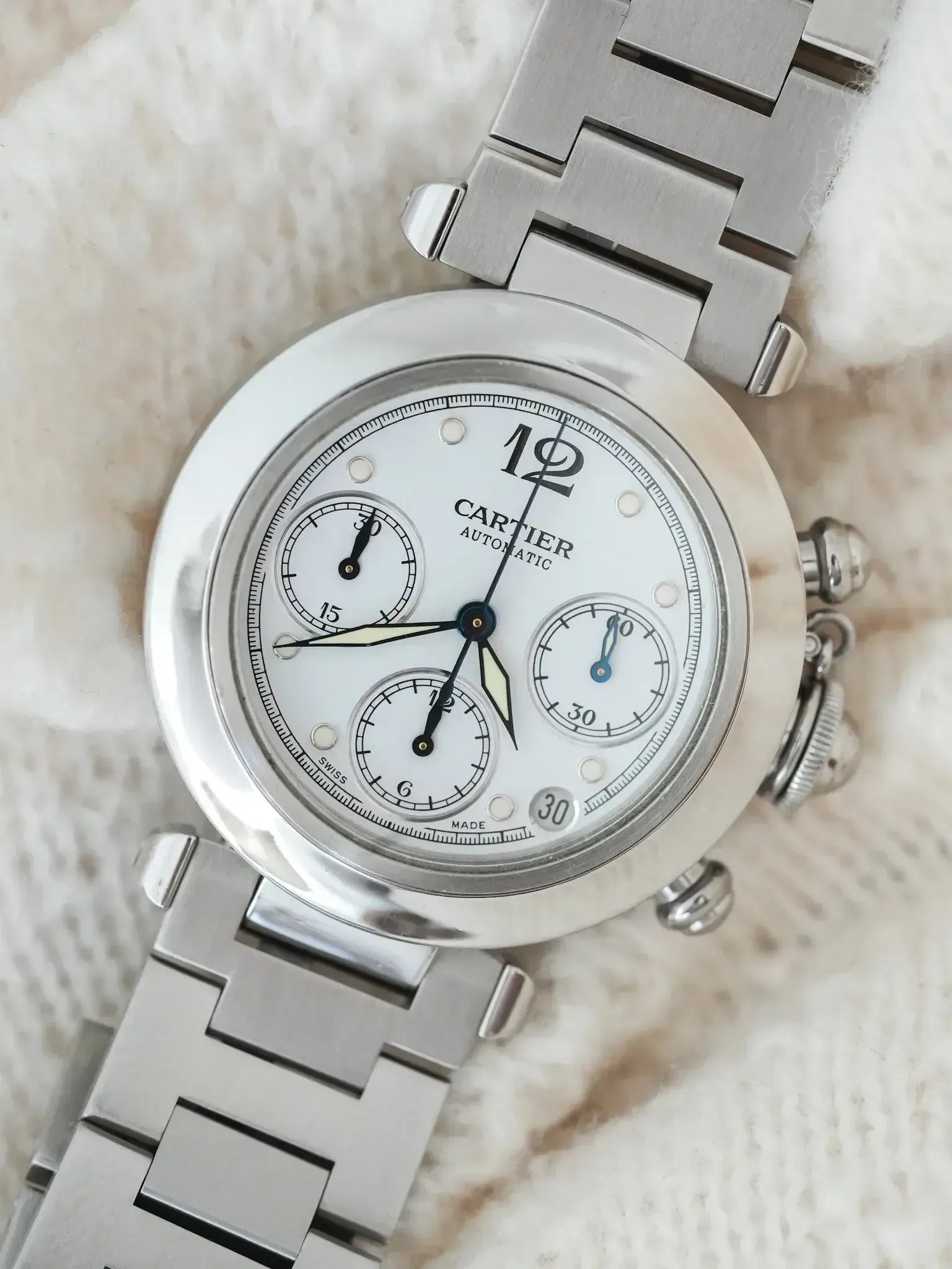 Cartier - Pasha 2412 White Quadrille Chronograph - 2000s - Atelier