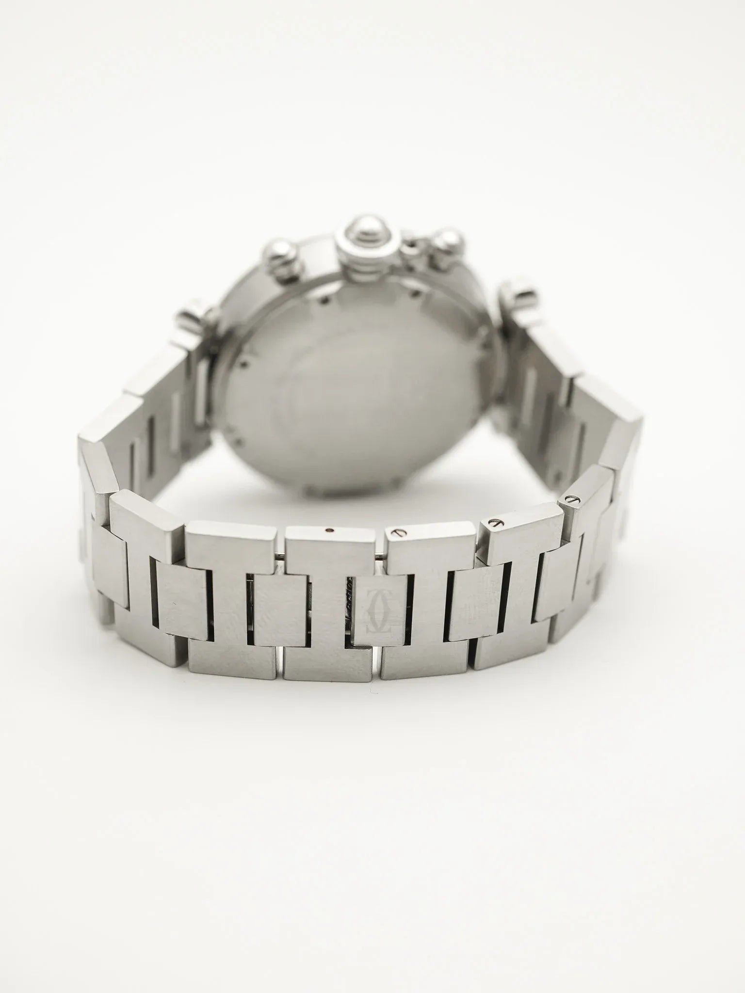 Cartier - Pasha 2412 Chronographe Blanc Quadrillé - 2000s - Atelier Victor - Vintage  Shop