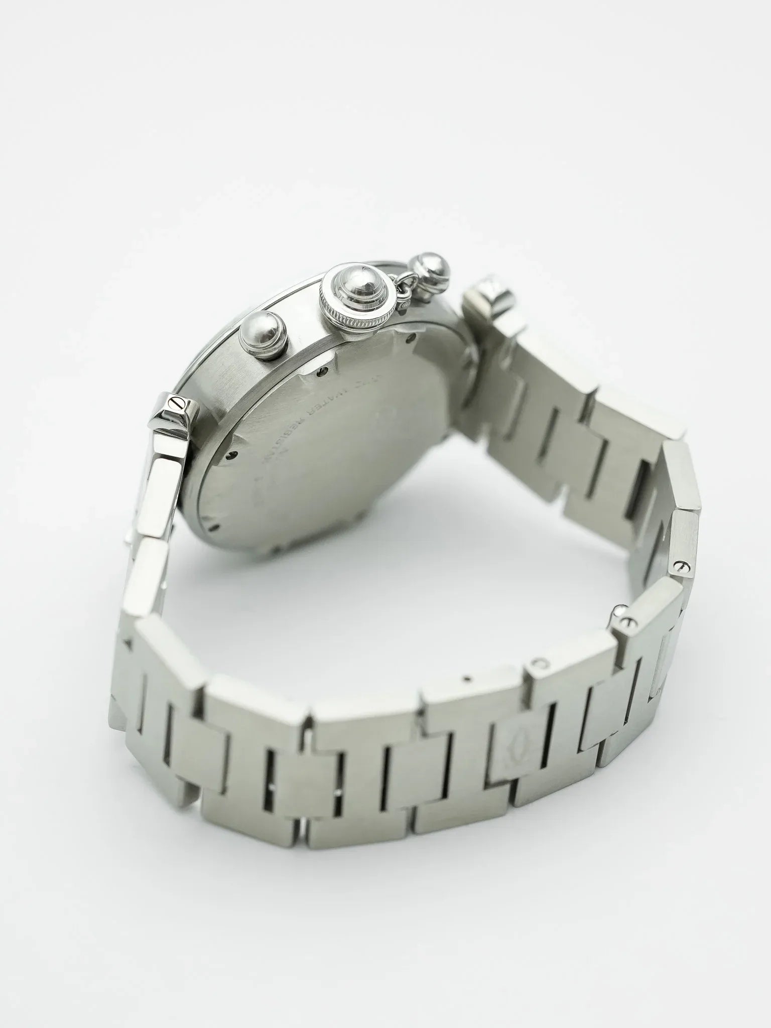 Cartier - Pasha 2412 Chronographe Blanc Quadrillé - 2000s - Atelier Victor - Vintage  Shop