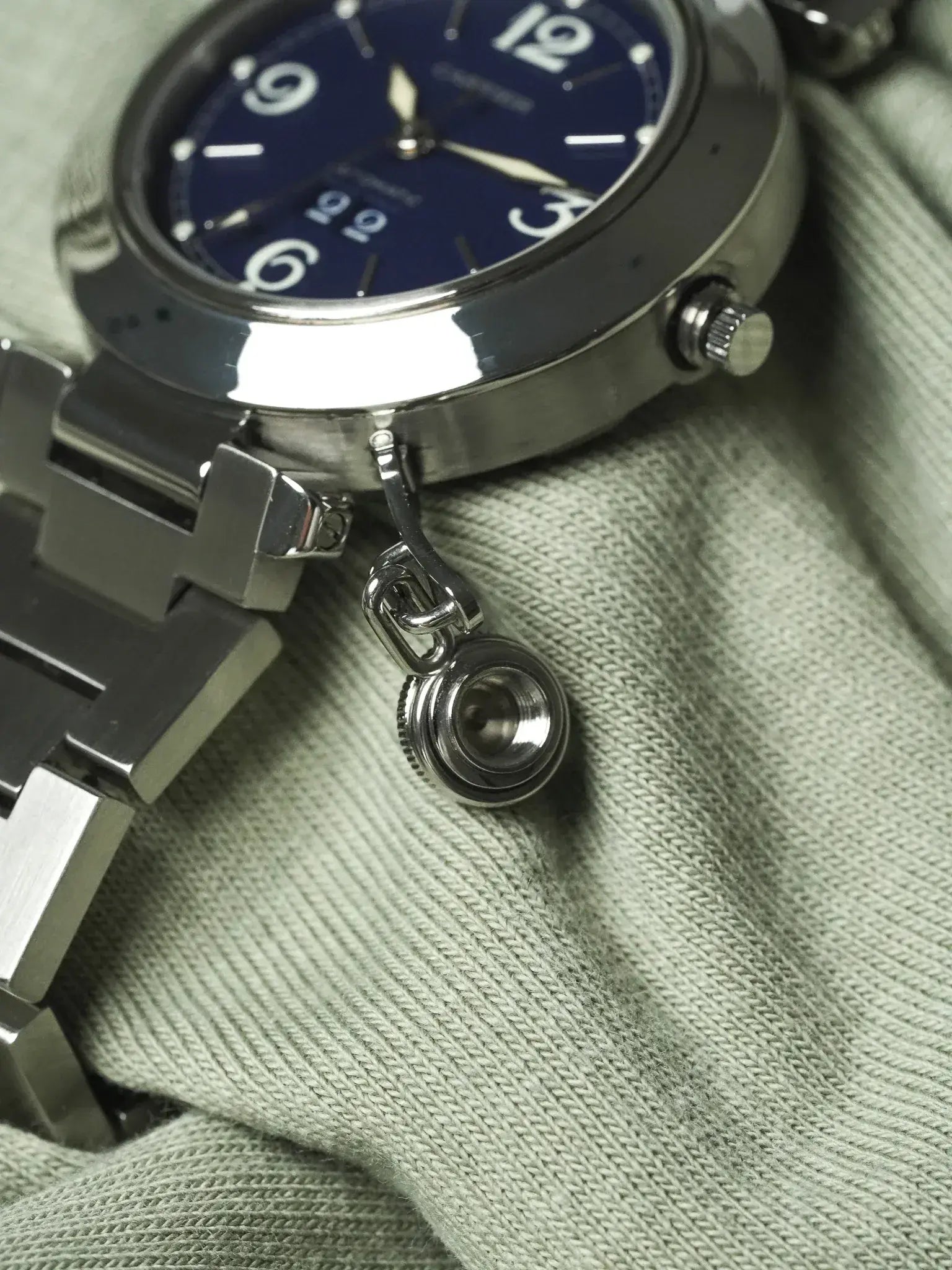 Cartier - Pasha 2475 Grande Date Bleu Acier 35mm - 2000s