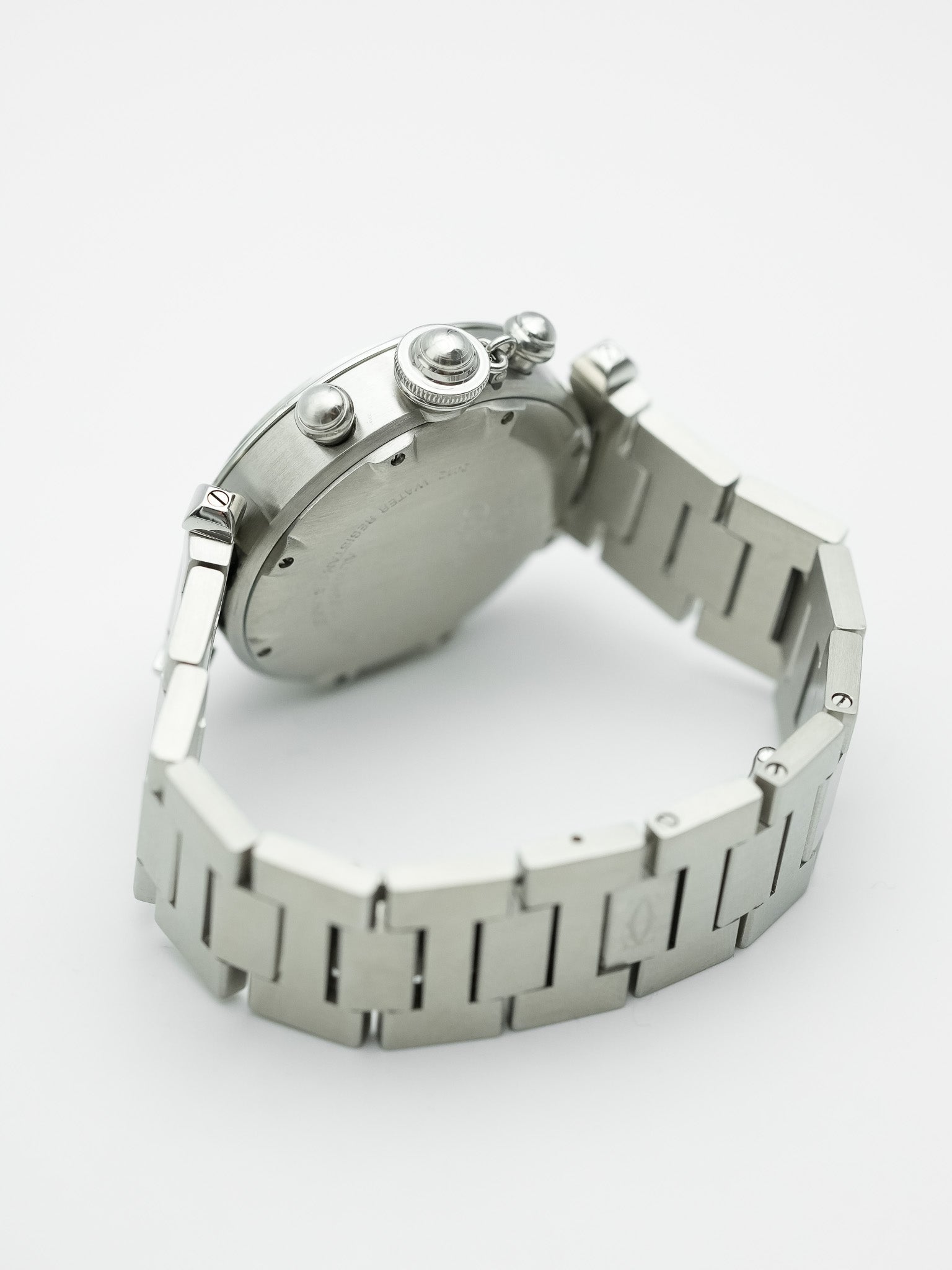 Cartier - Pasha Chronographe Blanc Quadrillé - 2000s - Atelier Victor Paris - Vintage Watch Shop Dubai