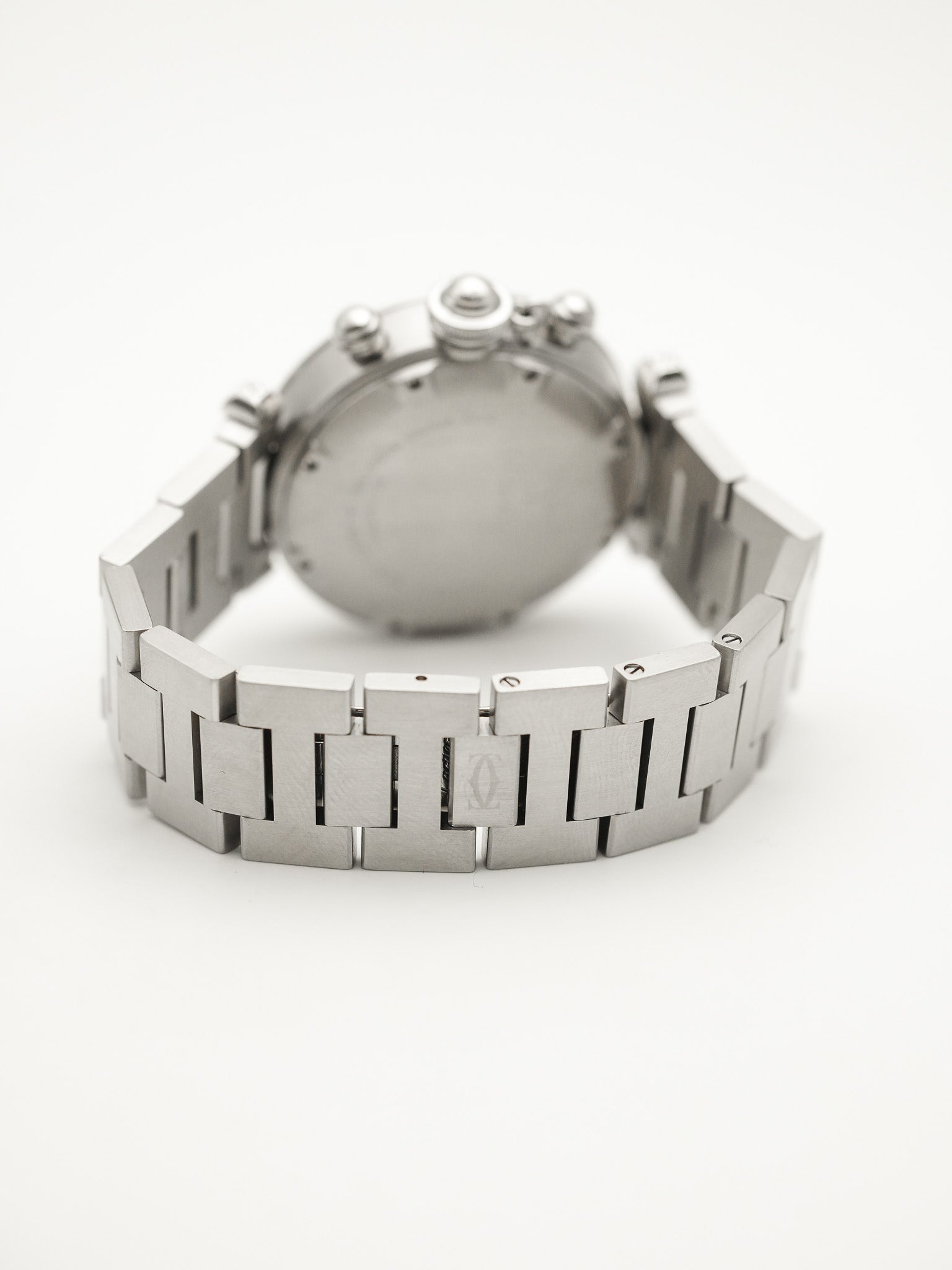 Cartier - Pasha Chronographe Blanc Quadrillé - 2000s - Atelier Victor Paris - Vintage Watch Shop Dubai