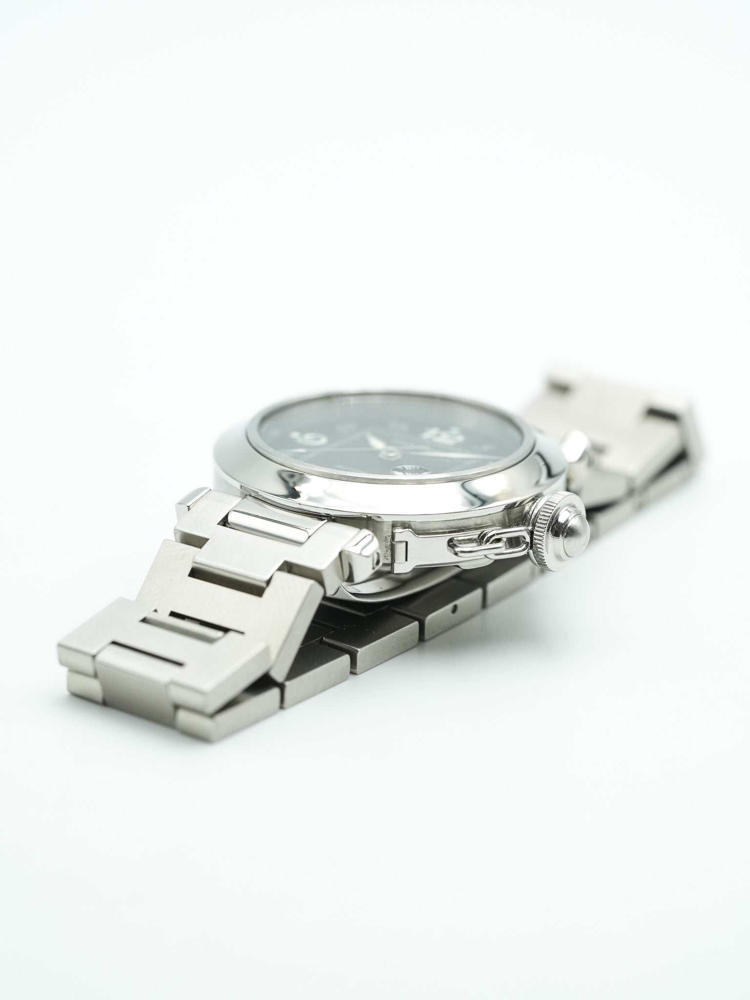 Cartier - Pasha Date 35mm Cadra noir - 2000s - Atelier Victor - Vintage  Shop