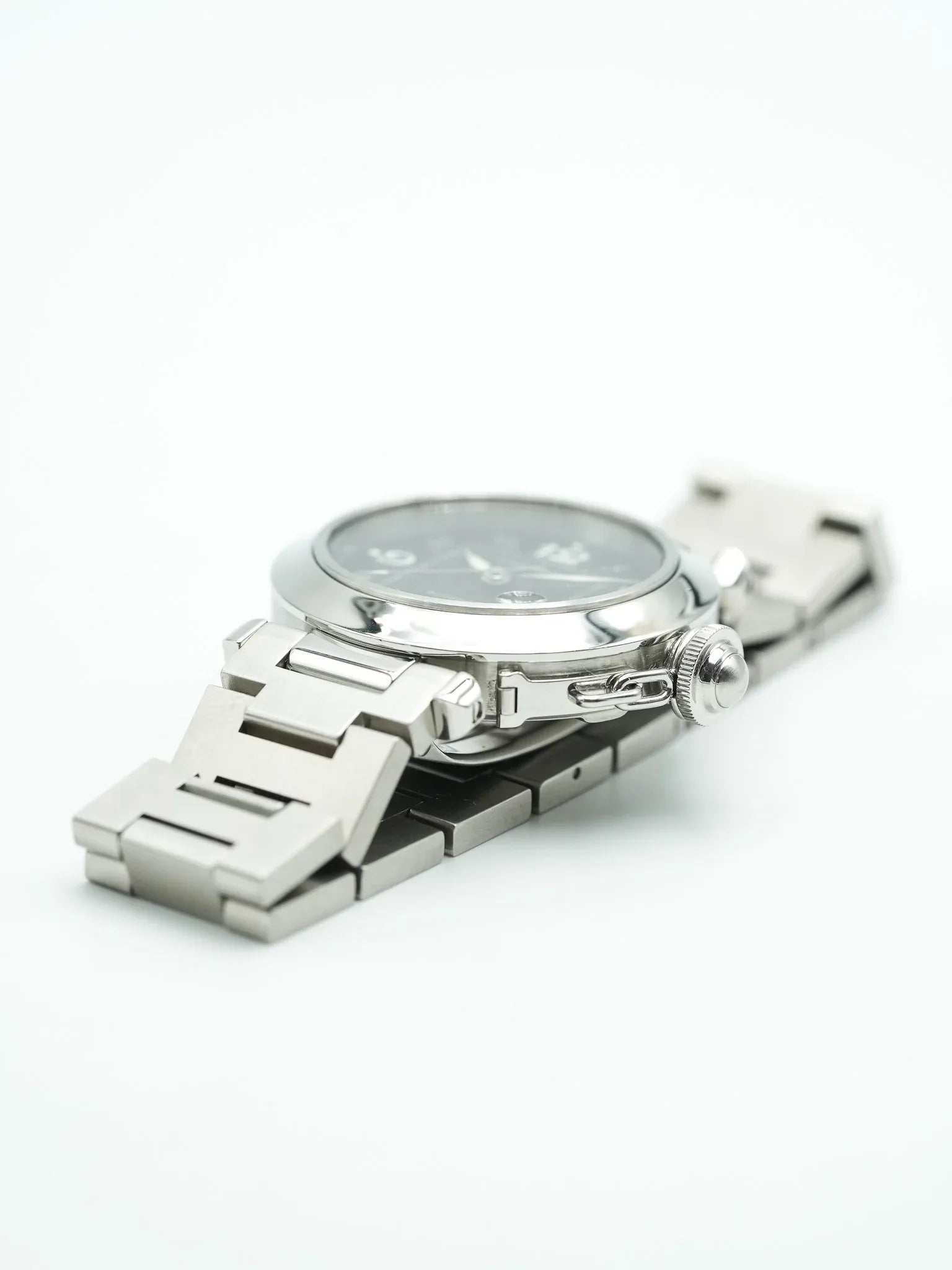 Cartier - Pasha Date 35mm Cadra noir - 2000s - Atelier Victor - Vintage  Shop