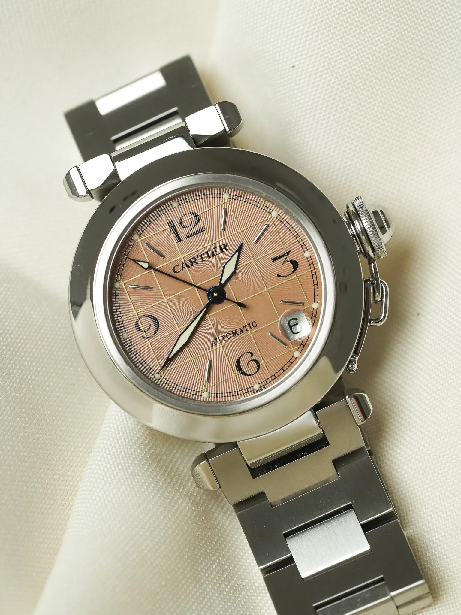 Cartier - Pasha Date 35mm Cadran Saumon - 2000s - Atelier Victor