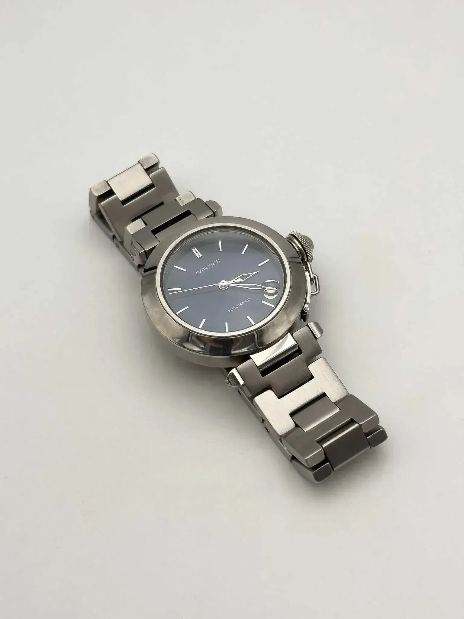 Cartier - Pasha date Bleu nuit - boîte - 2000s - Atelier Victor