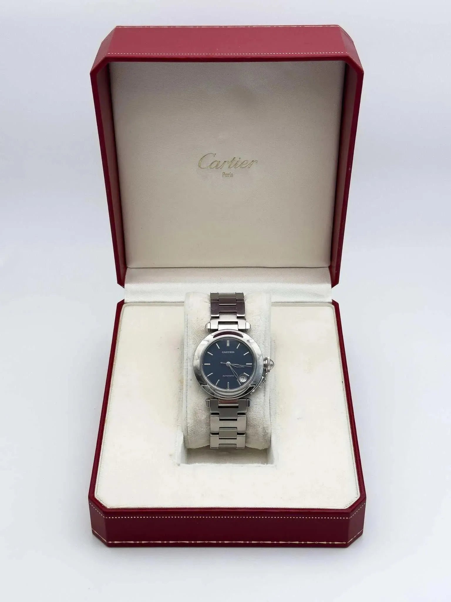 Cartier - Pasha date Bleu nuit - boîte - 2000s - Atelier Victor Paris - Vintage Watch Shop Dubai