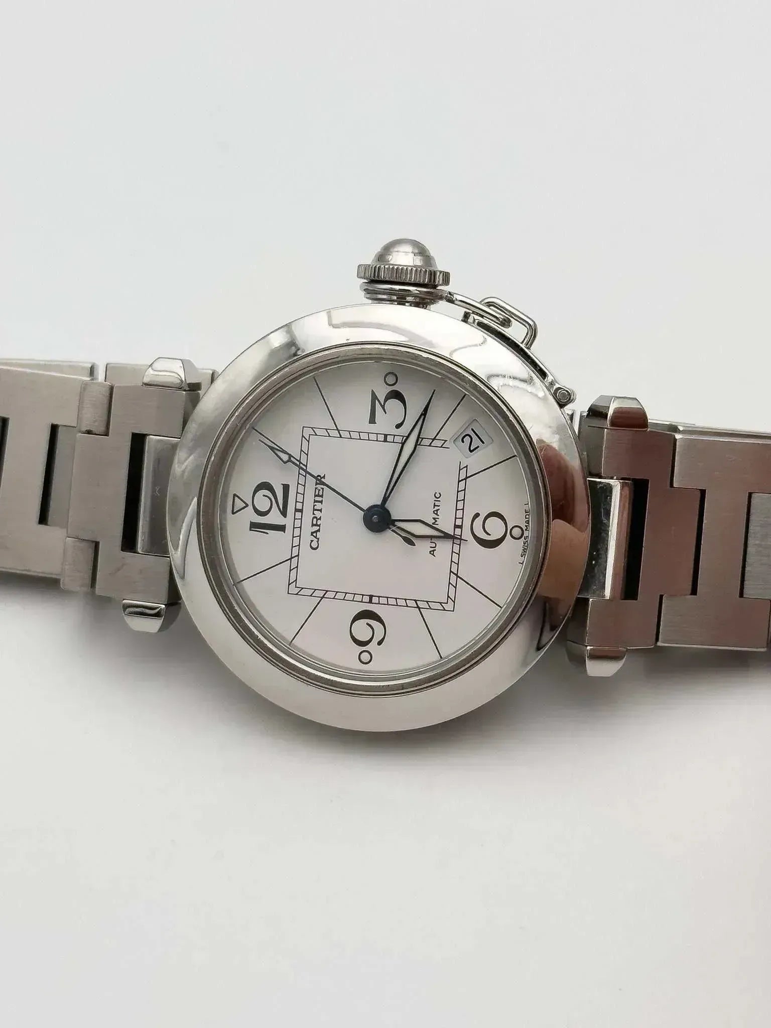 Cartier - Pasha Date cadran blanc - full set - 2009 - Atelier Victor