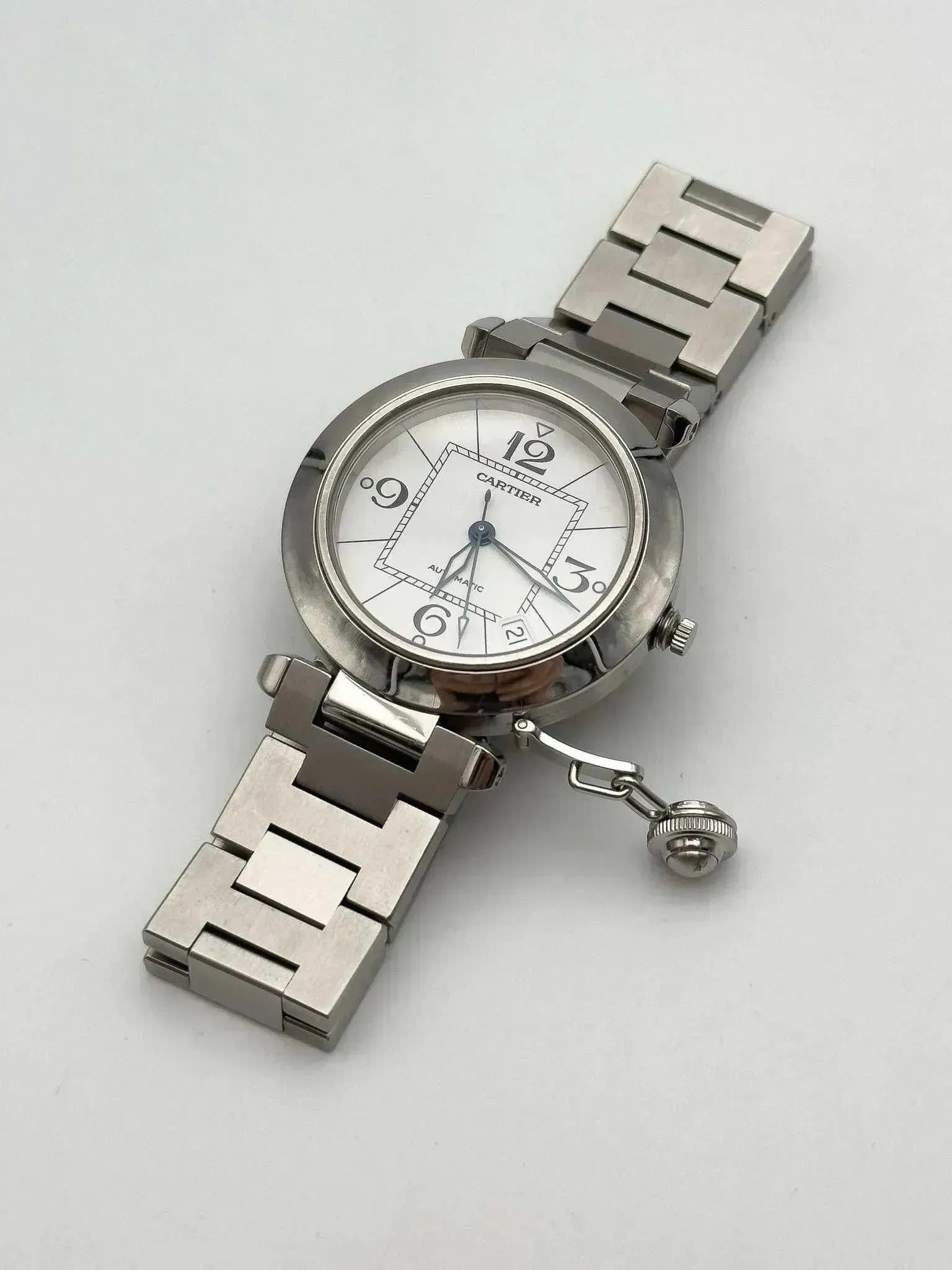 Cartier - Pasha Date cadran blanc - full set - 2009 - Atelier Victor