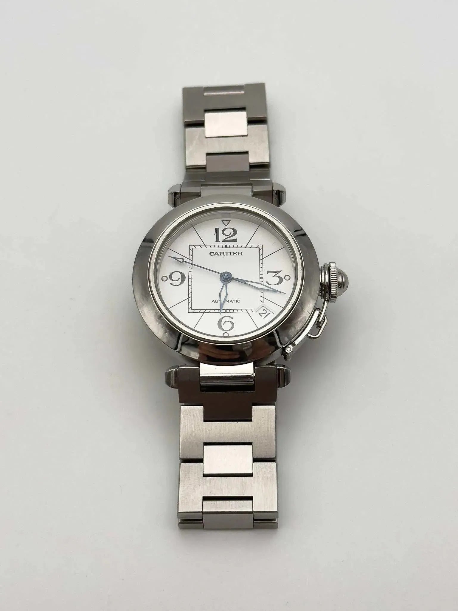 Cartier - Pasha Date cadran blanc - full set - 2009 - Atelier Victor Paris - Vintage Watch Shop Dubai