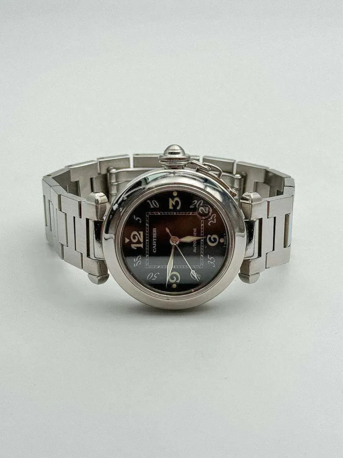 Cartier - Pasha Date cadran noir - 2000s - Atelier Victor