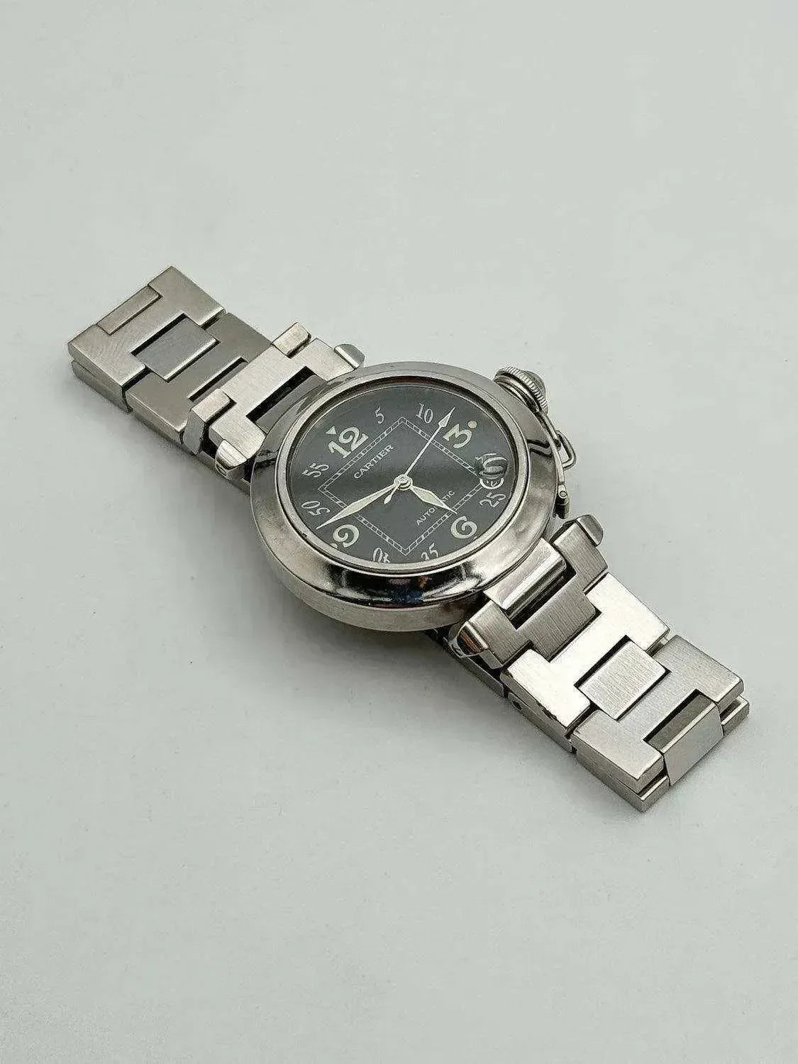 Cartier - Pasha Date cadran noir - 2000s - Atelier Victor