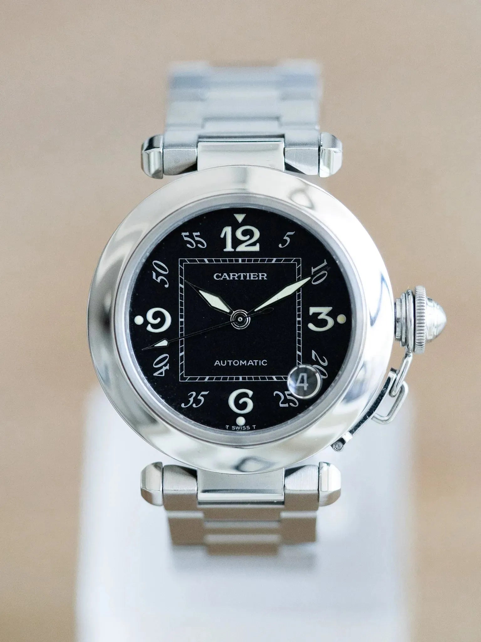 Cartier - Pasha Date Noir - 2000s - Atelier Victor Paris - Vintage Watch Shop Dubai