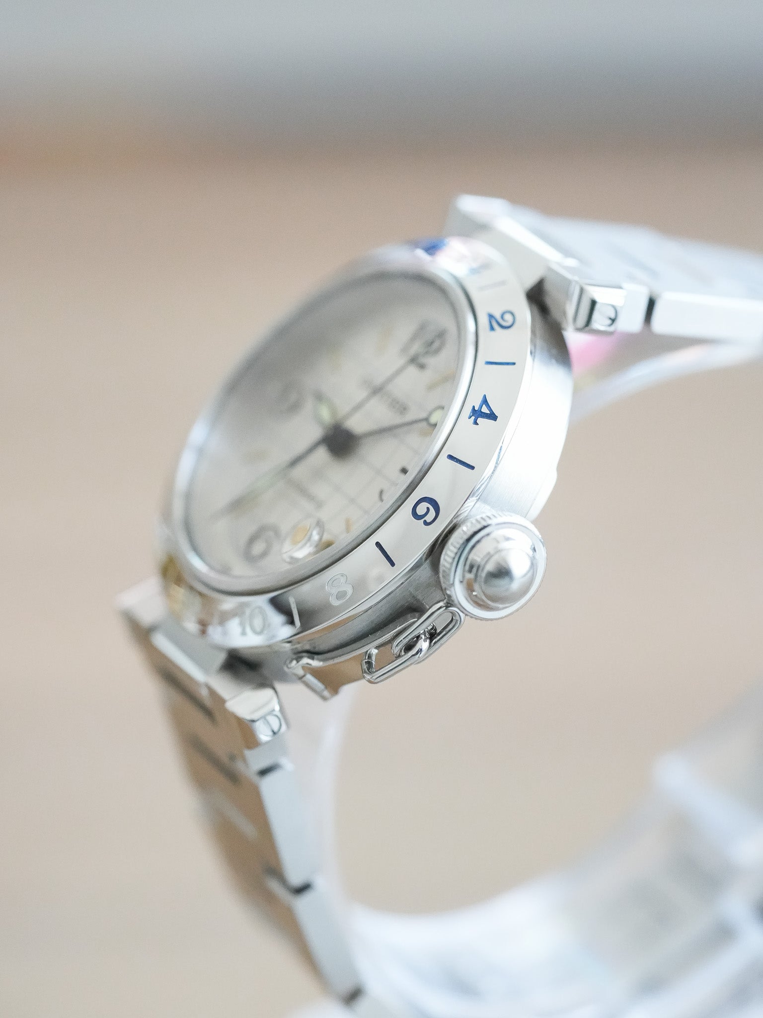 Cartier - Pasha GMT 35mm Cadran Argent - 2000s - Atelier Victor Paris - Vintage Watch Shop Dubai