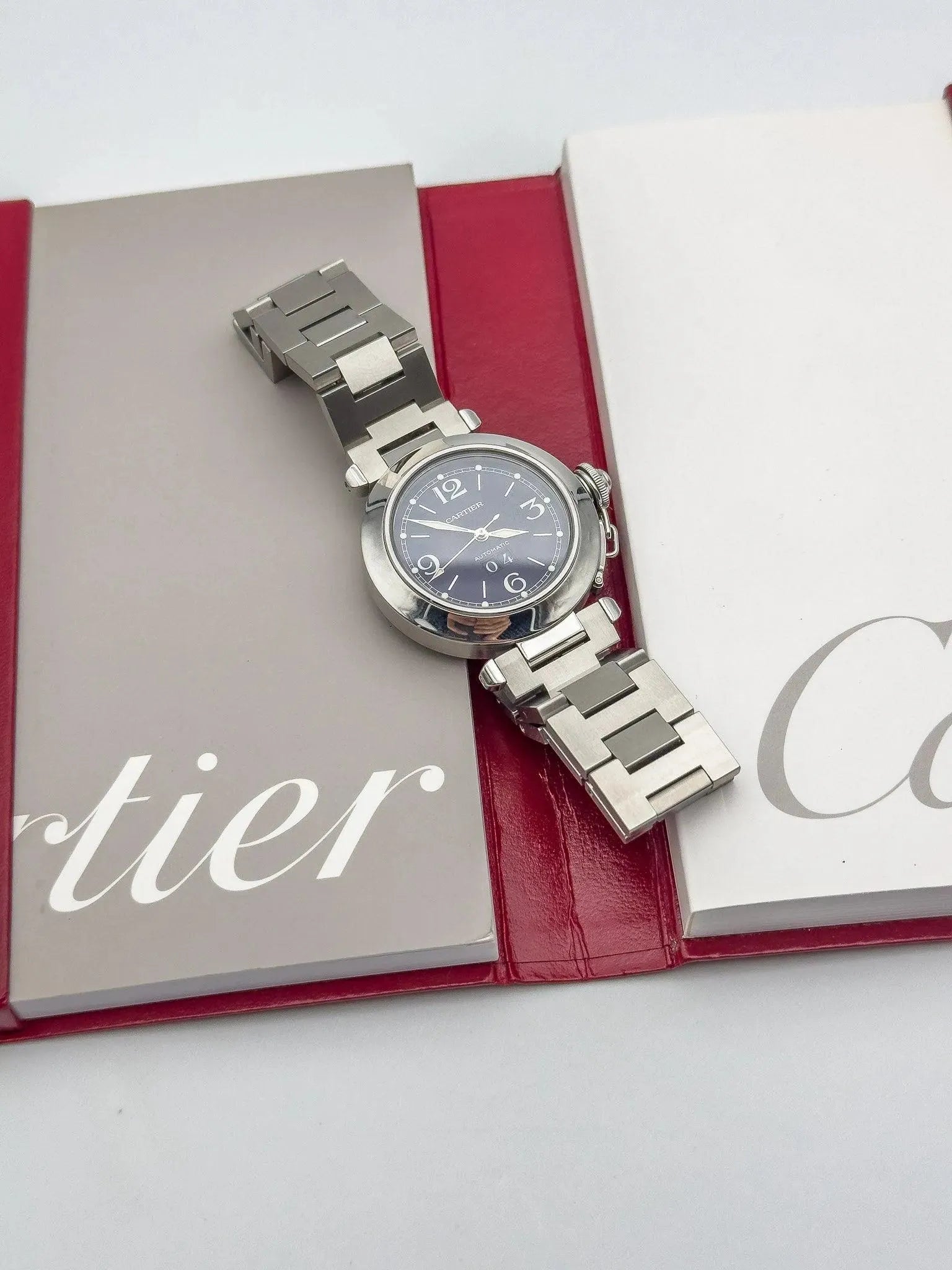 Cartier - Pasha Grande Date Bleu - full set - 2000s - Atelier Victor Paris - Vintage Watch Shop Dubai