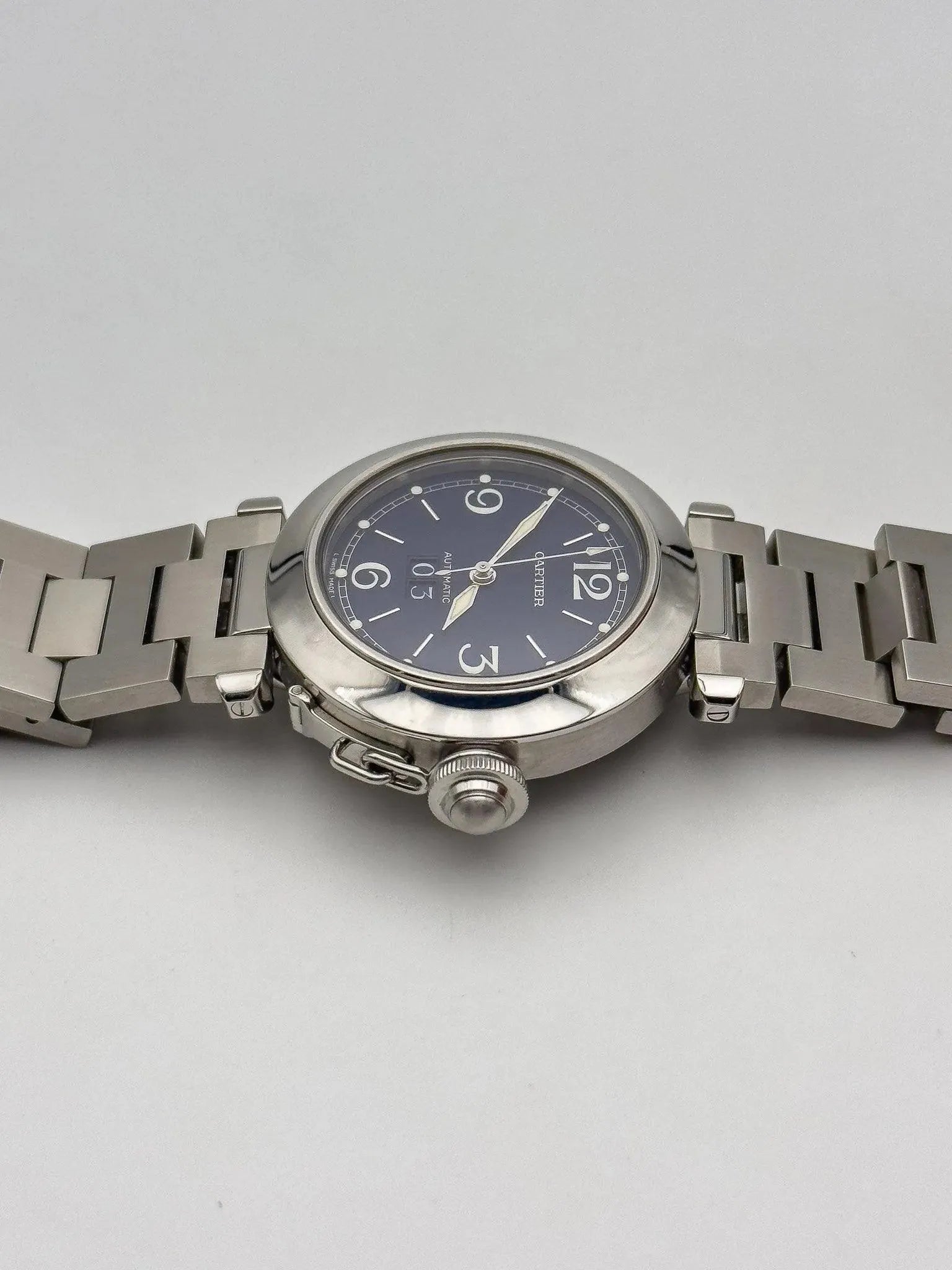 Cartier - Pasha Grande Date Bleu - full set - 2000s - Atelier Victor Paris - Vintage Watch Shop Dubai