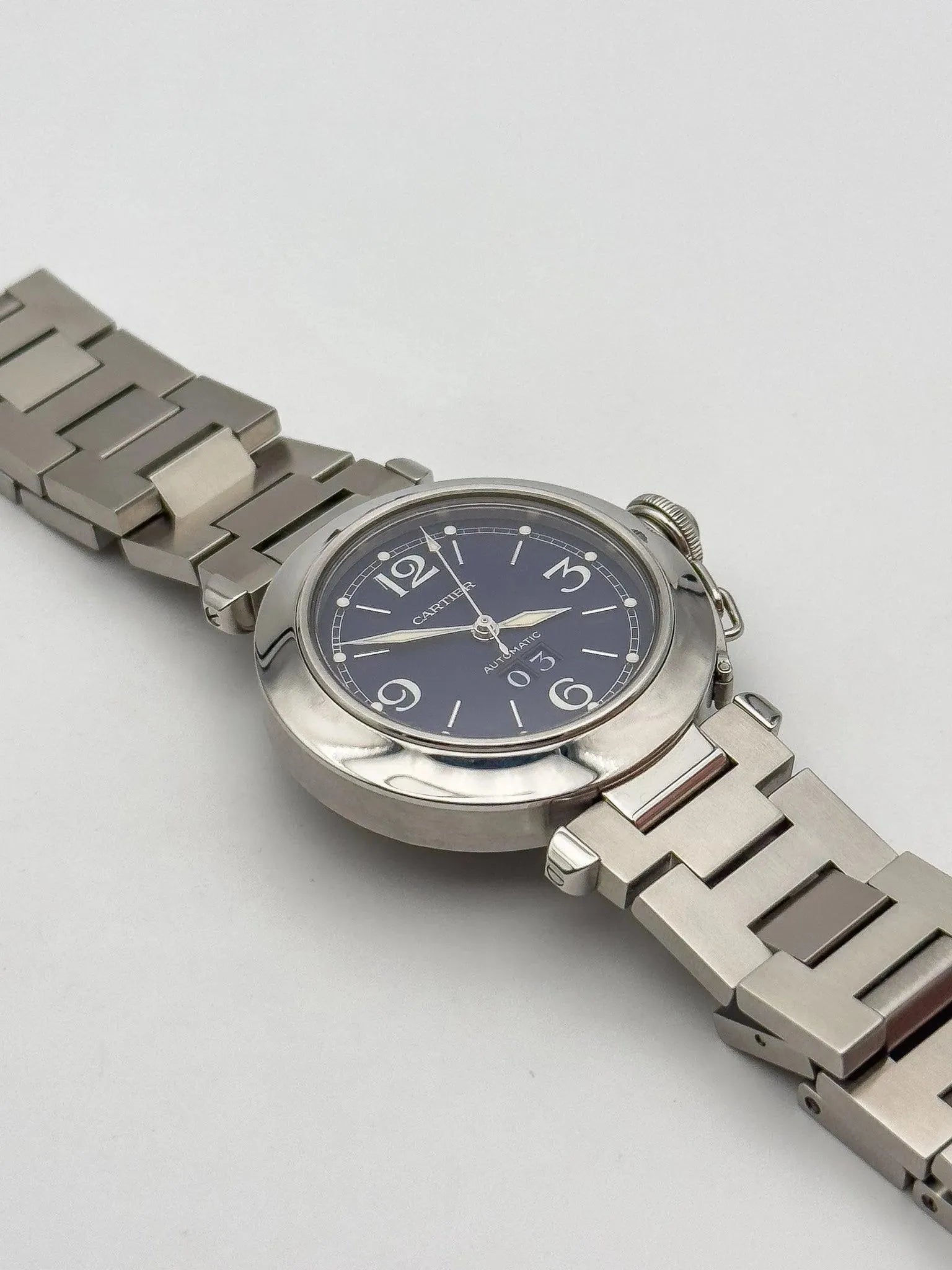 Cartier - Pasha Grande Date Bleu - full set - 2000s - Atelier Victor Paris - Vintage Watch Shop Dubai