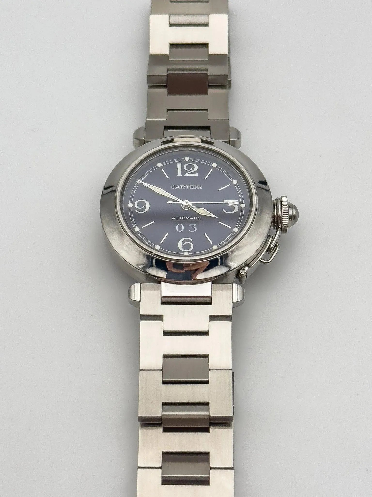 Cartier - Pasha Grande Date Bleu - full set - 2000s - Atelier Victor Paris - Vintage Watch Shop Dubai