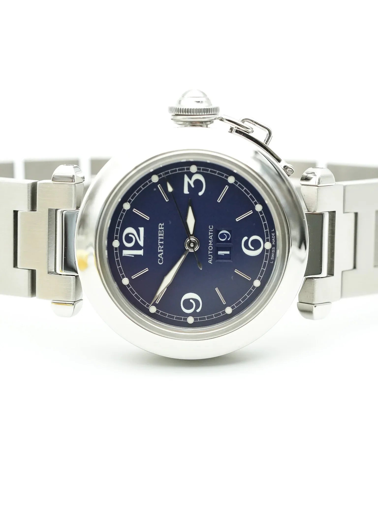 Cartier - Pasha Grande Date Cadran Bleu - 2000s - Atelier Victor - Vintage  Shop