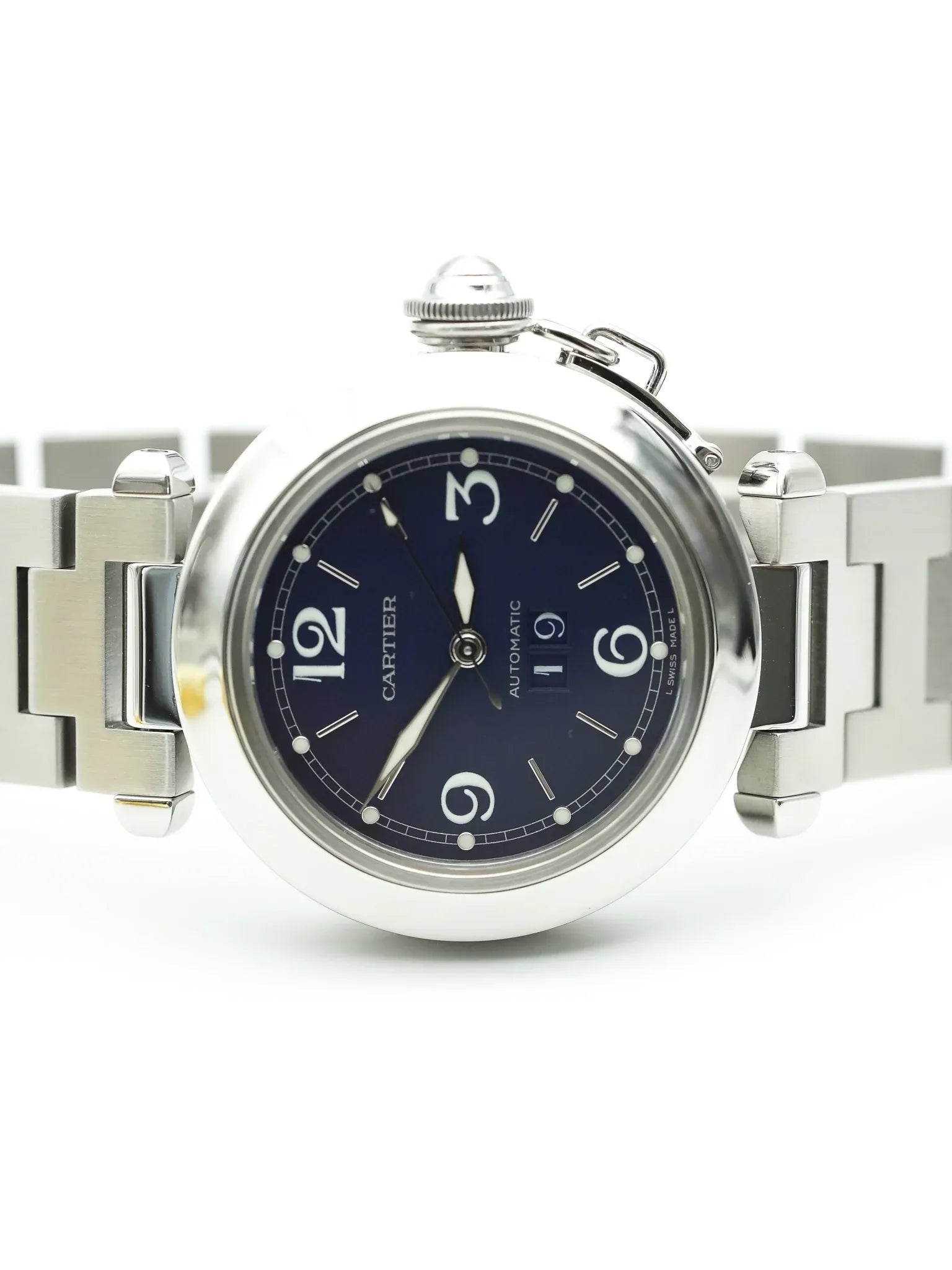 Cartier - Pasha Grande Date Cadran Bleu - 2000s - Atelier Victor - Vintage  Shop