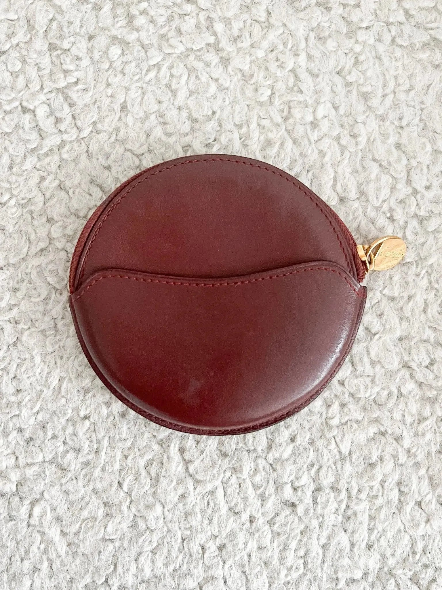 Cartier - Porte-monnaie vintage cuir rouge - Atelier Victor Paris - Vintage Watch Shop Dubai