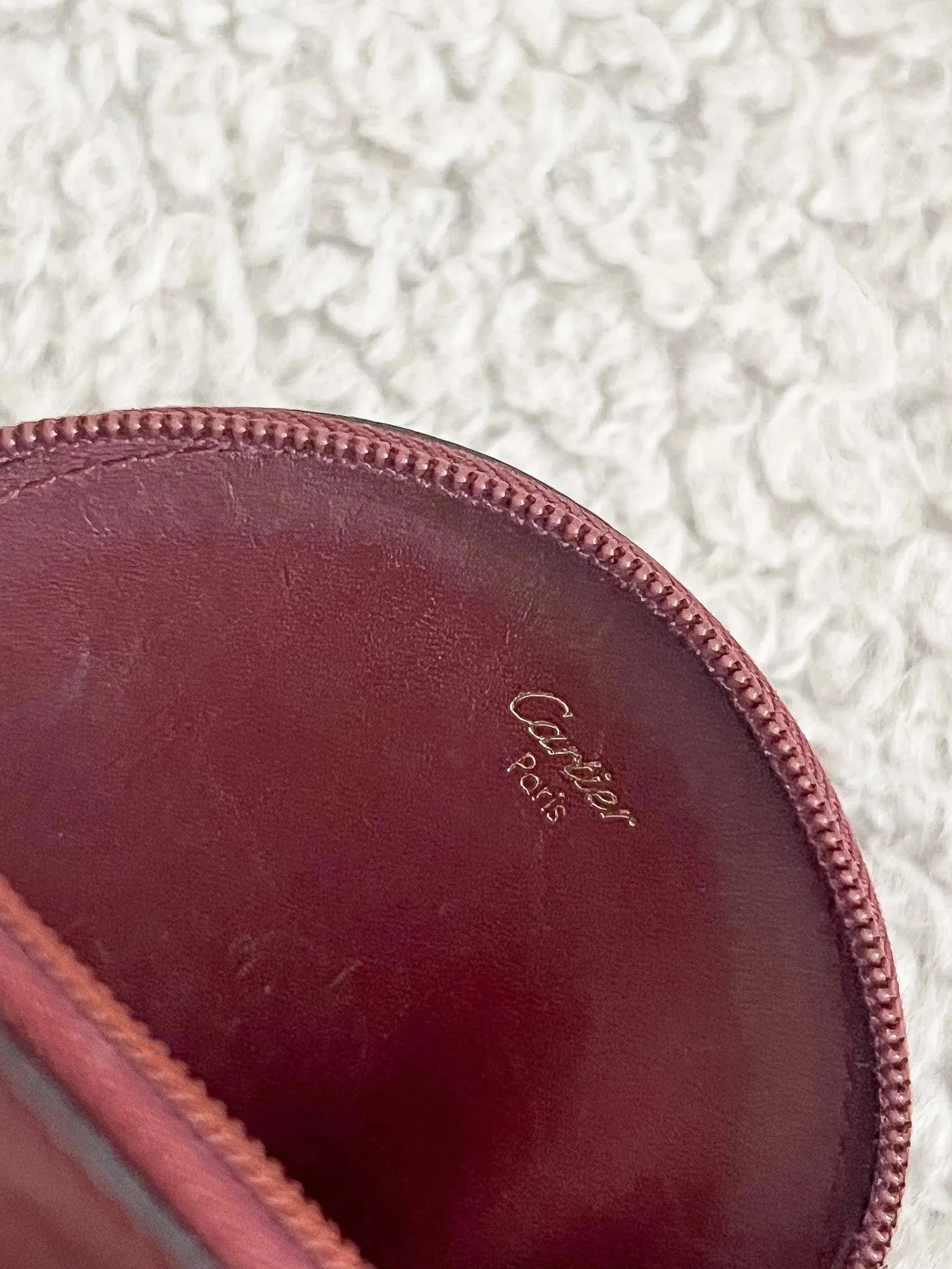 Cartier - Porte-monnaie vintage cuir rouge - Atelier Victor Paris - Vintage Watch Shop Dubai