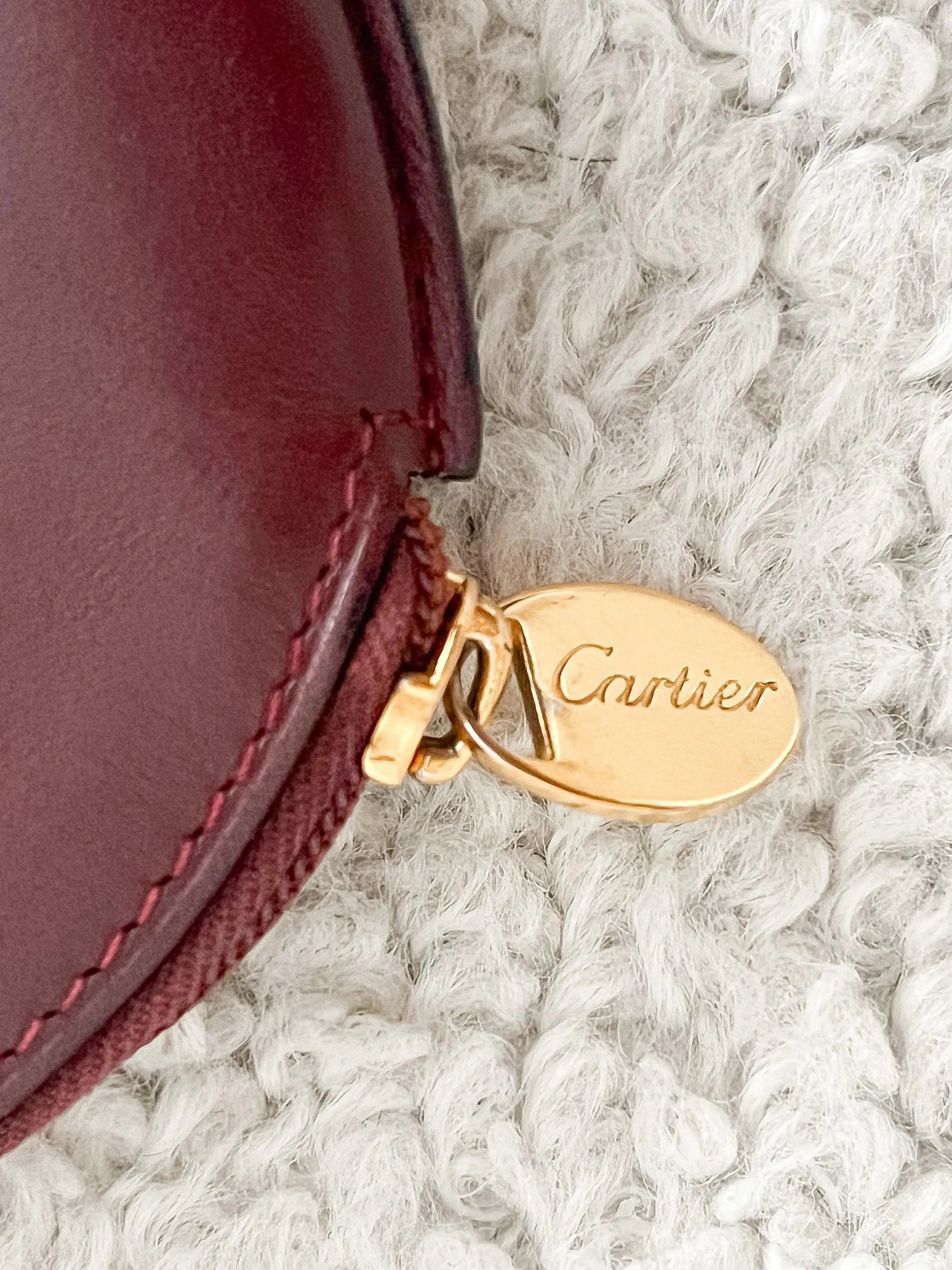Cartier - Porte-monnaie vintage cuir rouge - Atelier Victor Paris - Vintage Watch Shop Dubai
