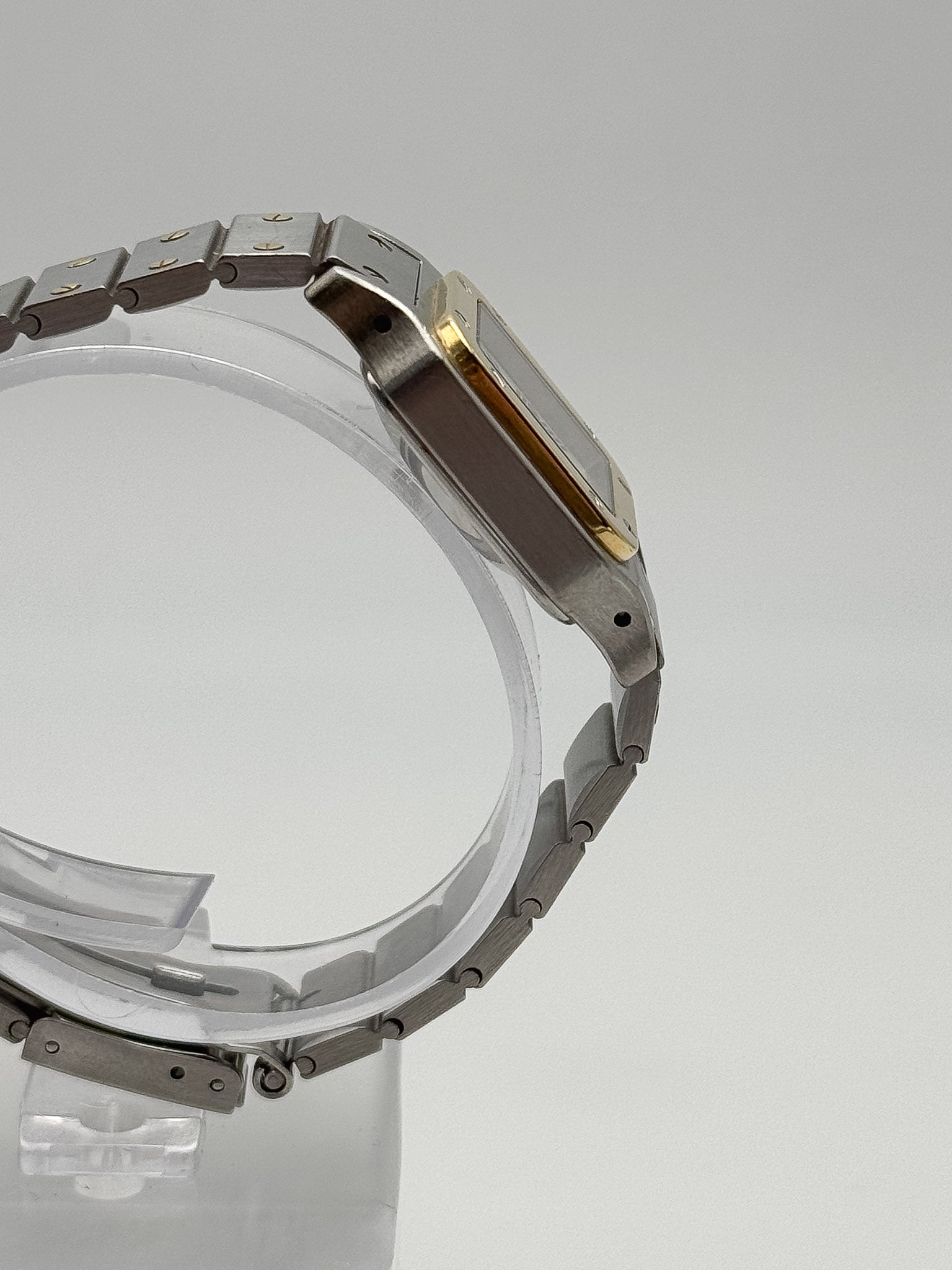 Cartier - Santos Carrée 0902 24mm acier or auto - 1980s - Atelier Victor Paris - Vintage Watch Shop Dubai