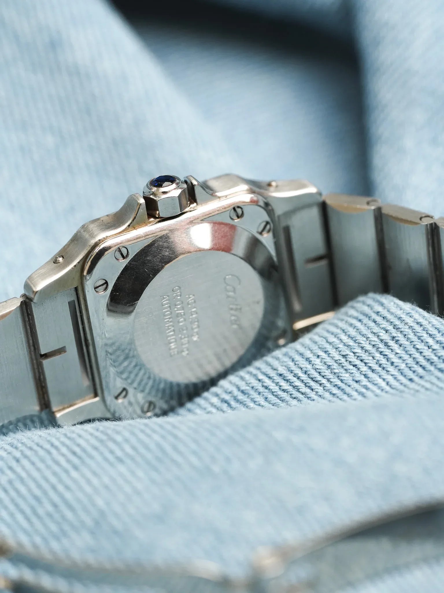 Cartier - Santos Carrée 0902 24mm acier or automatique - 1980s - Atelier Victor - Vintage  Shop
