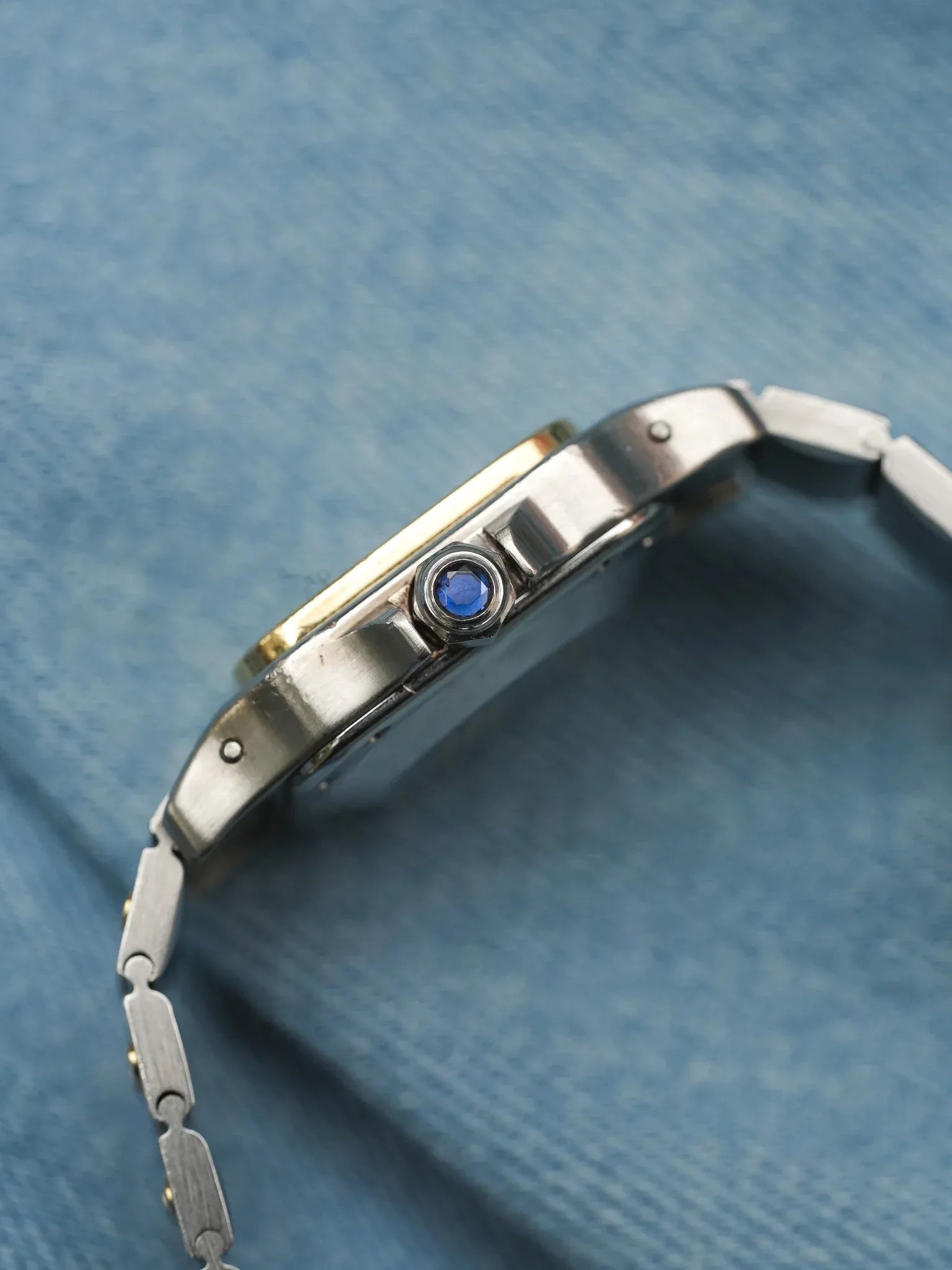Cartier - Santos Carrée 0902 24mm acier or automatique - 1980s - Atelier Victor - Vintage  Shop