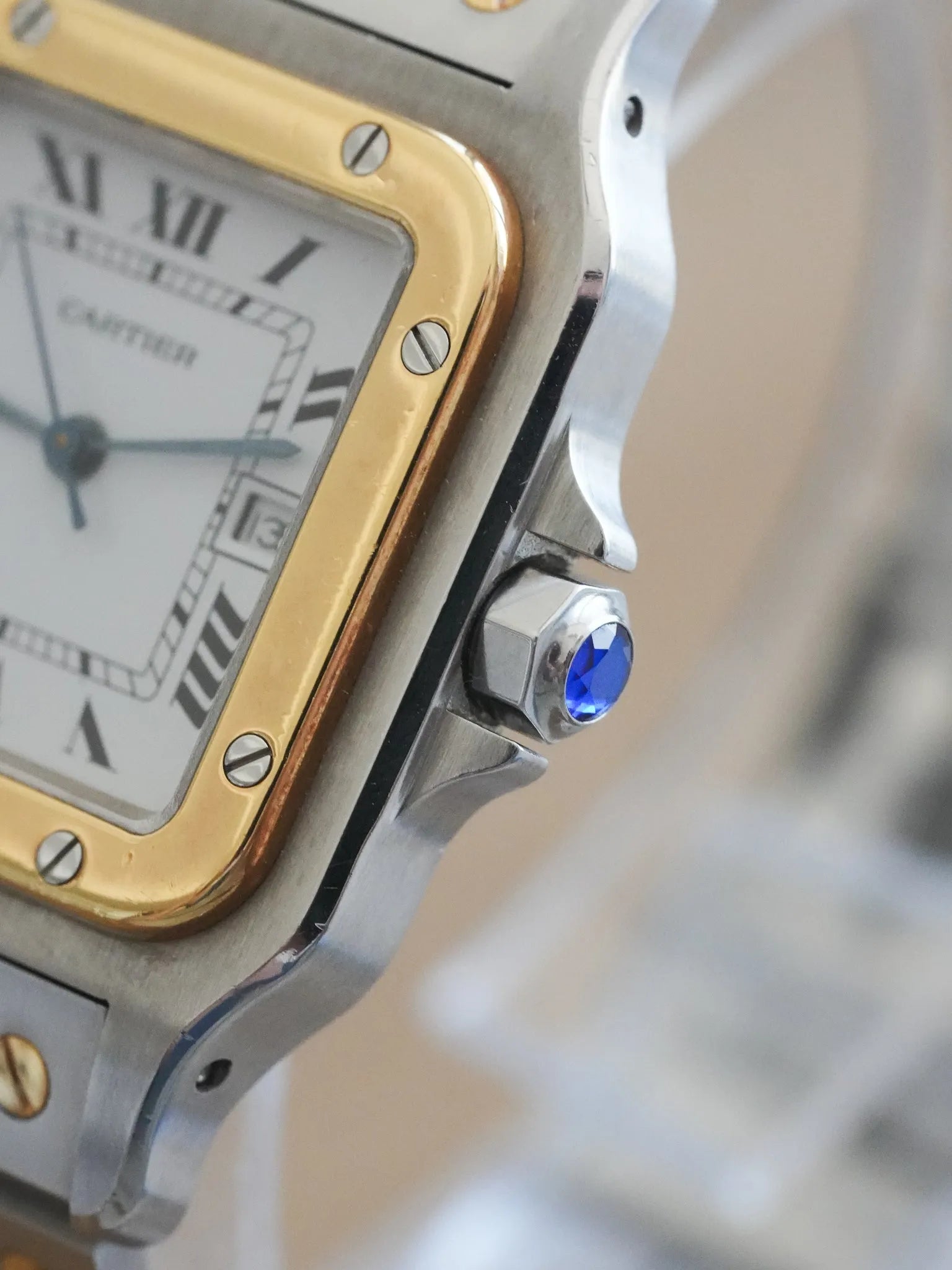 Cartier - Santos Carrée 2961 Acier Or - boite - 1990s - Atelier Victor Paris - Vintage Watch Shop Dubai