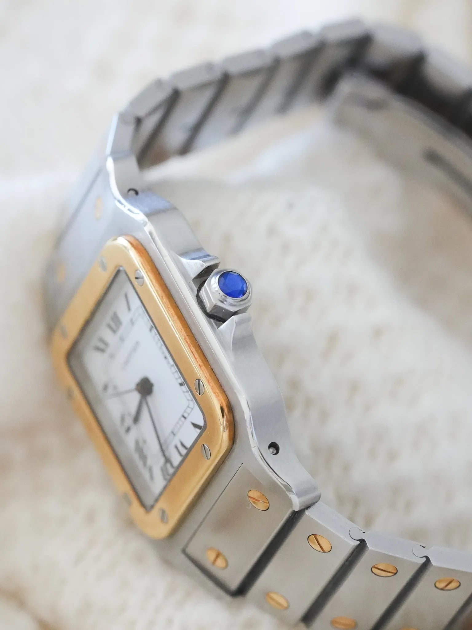 Cartier - Santos Carrée 2961 Acier Or - boite - 1990s - Atelier Victor Paris - Vintage Watch Shop Dubai