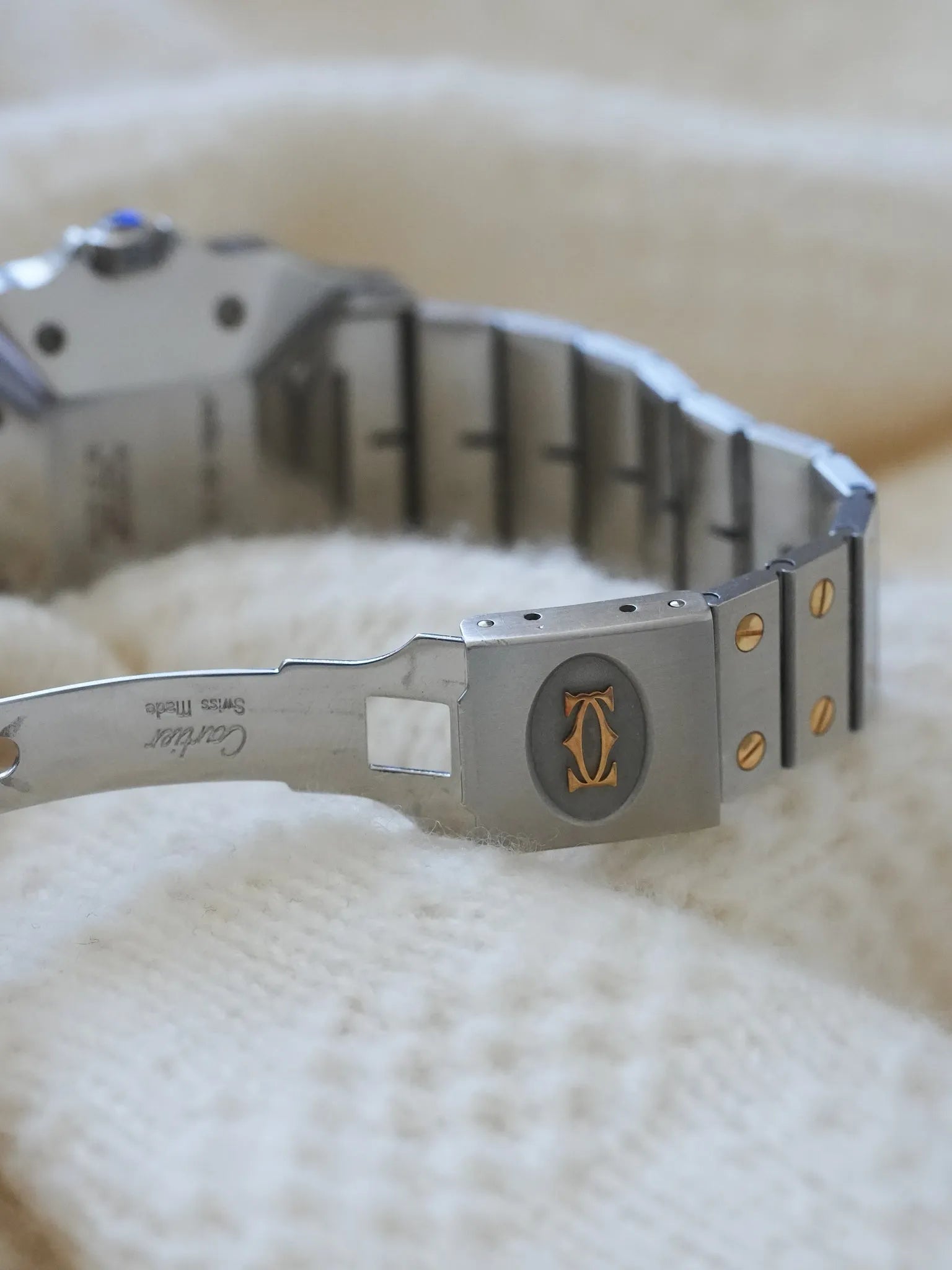Cartier - Santos Carrée 2961 Acier Or - boite - 1990s - Atelier Victor Paris - Vintage Watch Shop Dubai