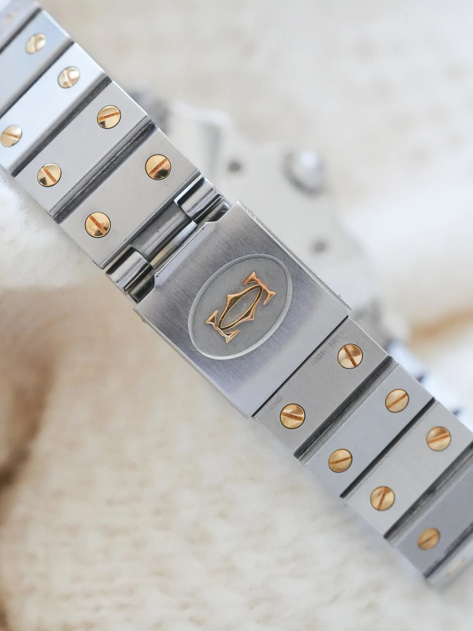 Cartier - Santos Carrée 2961 Acier Or - boite - 1990s - Atelier Victor Paris - Vintage Watch Shop Dubai