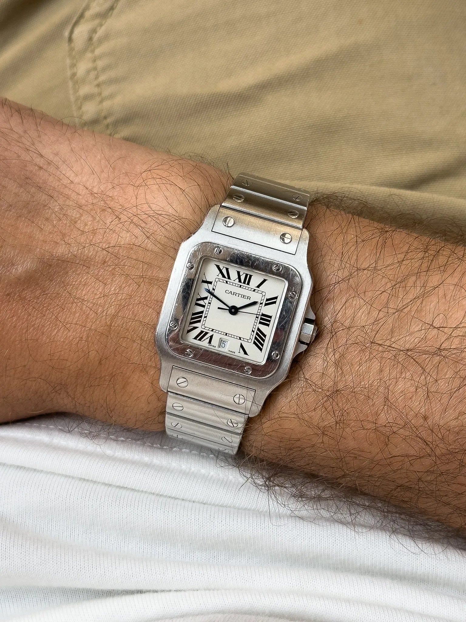 カルティエ Cartier Santos 1564 – Black Roman Dial