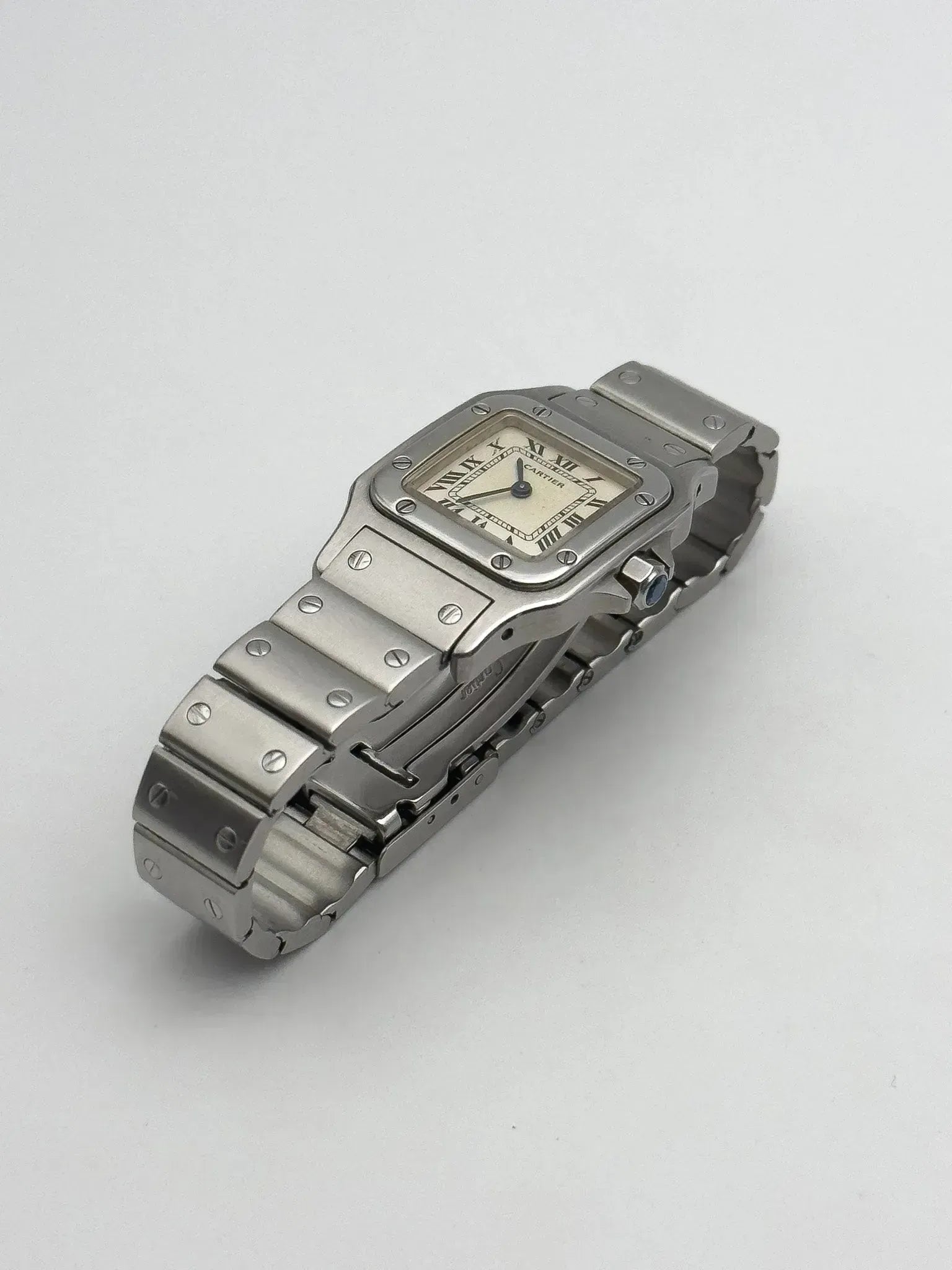 Cartier - Santos Galbée 1565 acier femme - 1990s - Atelier Victor
