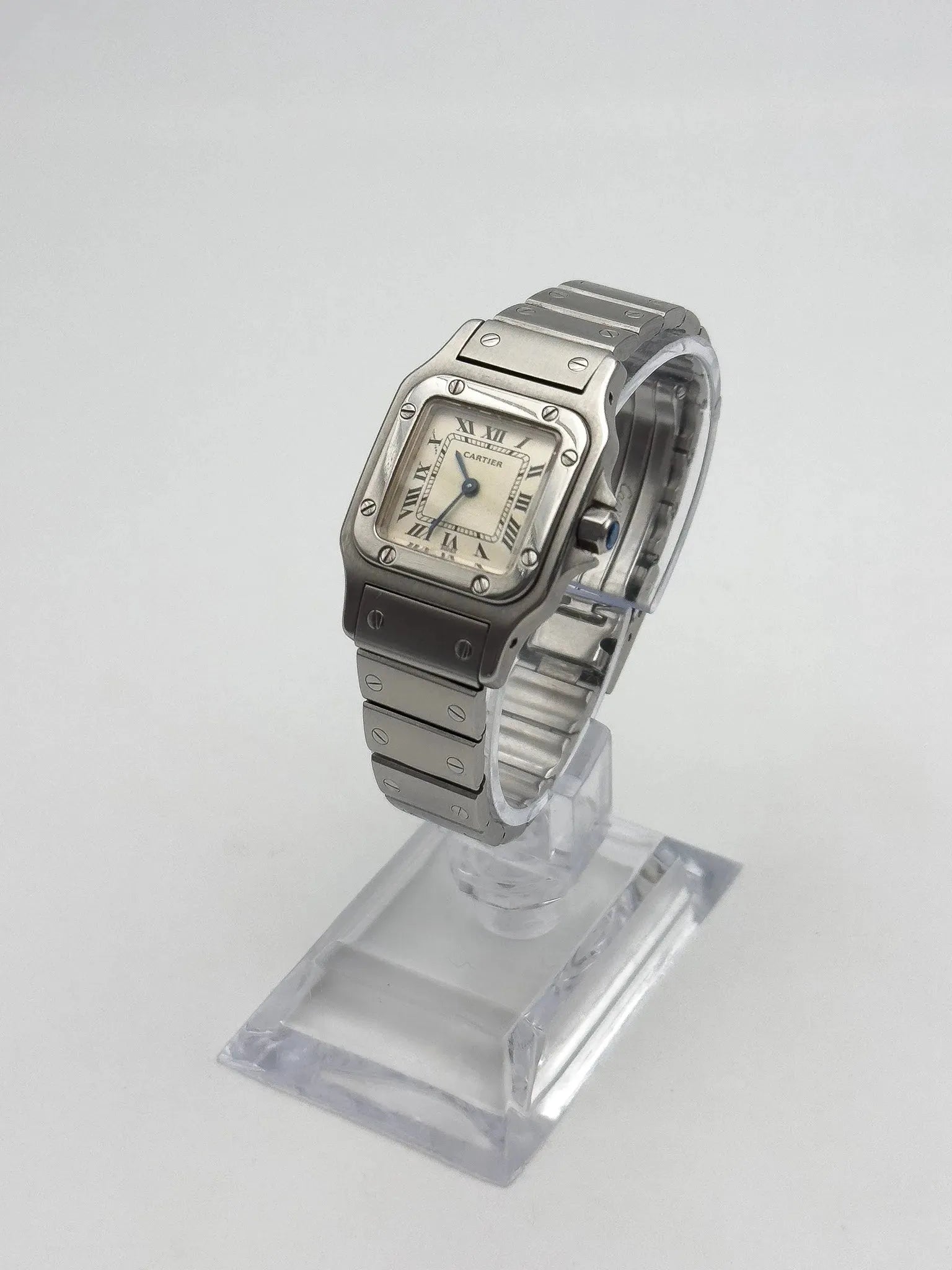 Cartier - Santos Galbée 1565 acier femme - 1990s - Atelier Victor Paris - Vintage Watch Shop Dubai