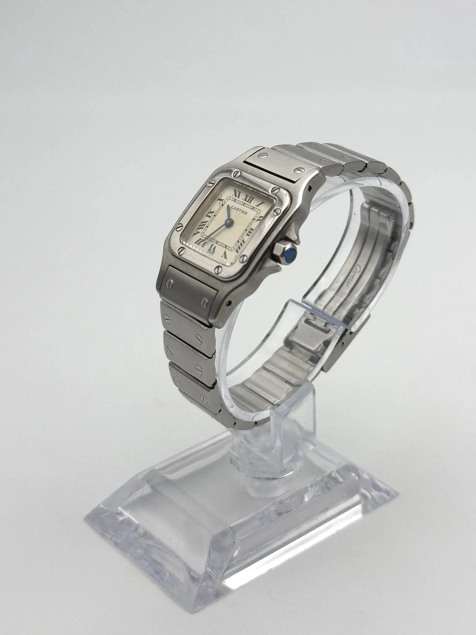 Cartier - Santos Galbée 1565 acier femme - 1990s - Atelier Victor Paris - Vintage Watch Shop Dubai