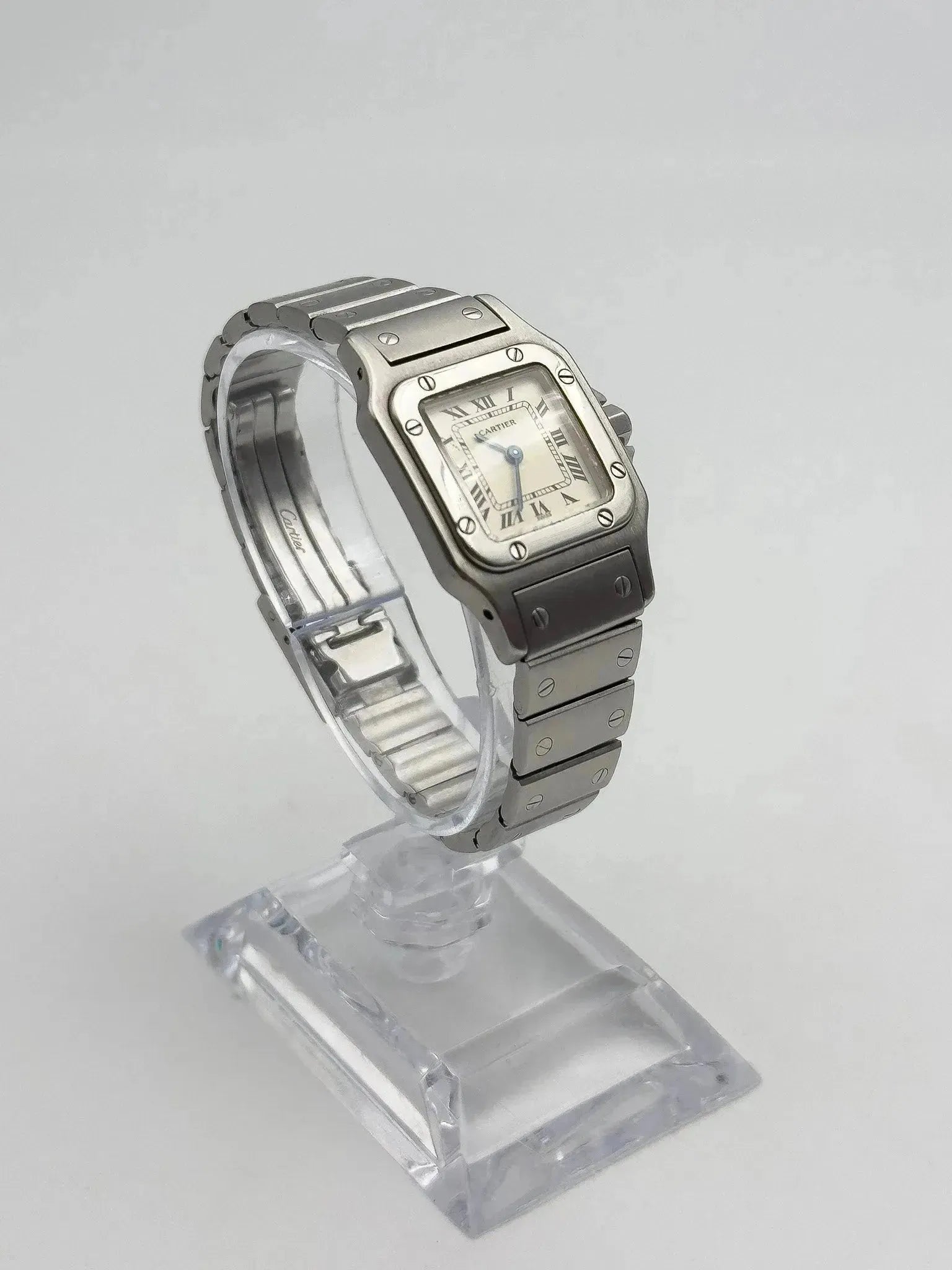 Cartier - Santos Galbée 1565 acier femme - 1990s - Atelier Victor Paris - Vintage Watch Shop Dubai