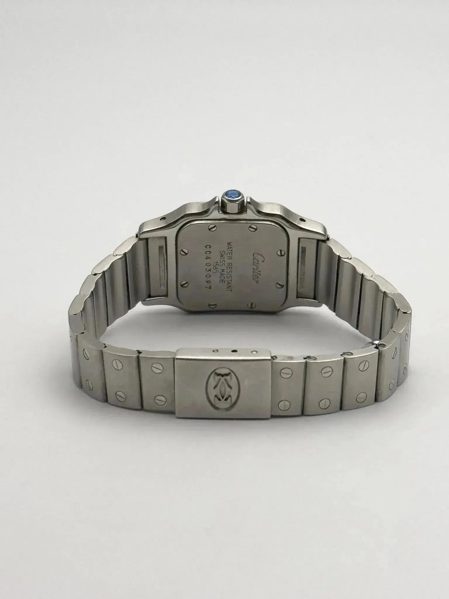Cartier - Santos Galbée 1565 acier femme - 1990s - Atelier Victor Paris - Vintage Watch Shop Dubai