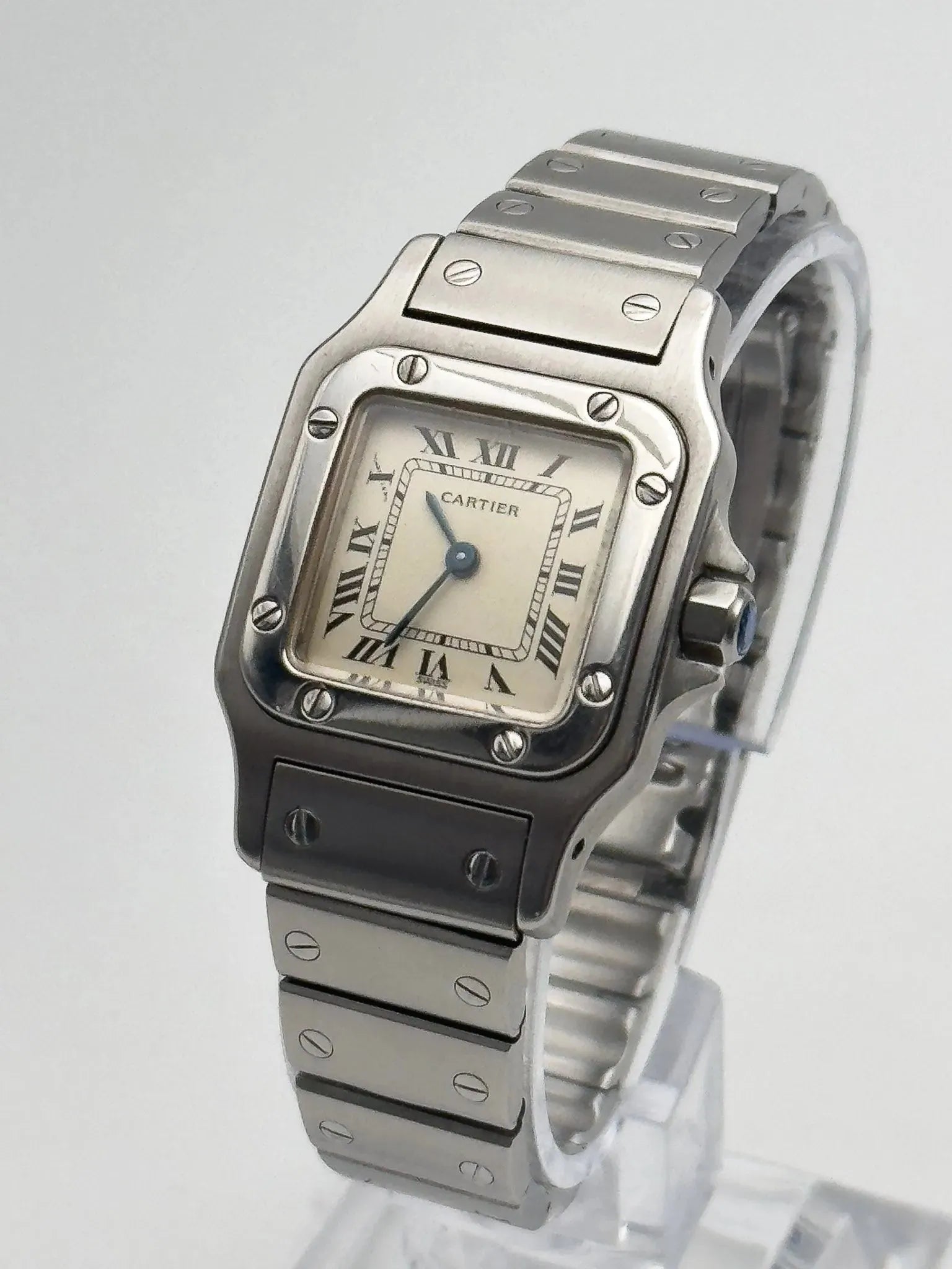 Cartier - Santos Galbée 1565 acier femme - 1990s - Atelier Victor Paris - Vintage Watch Shop Dubai