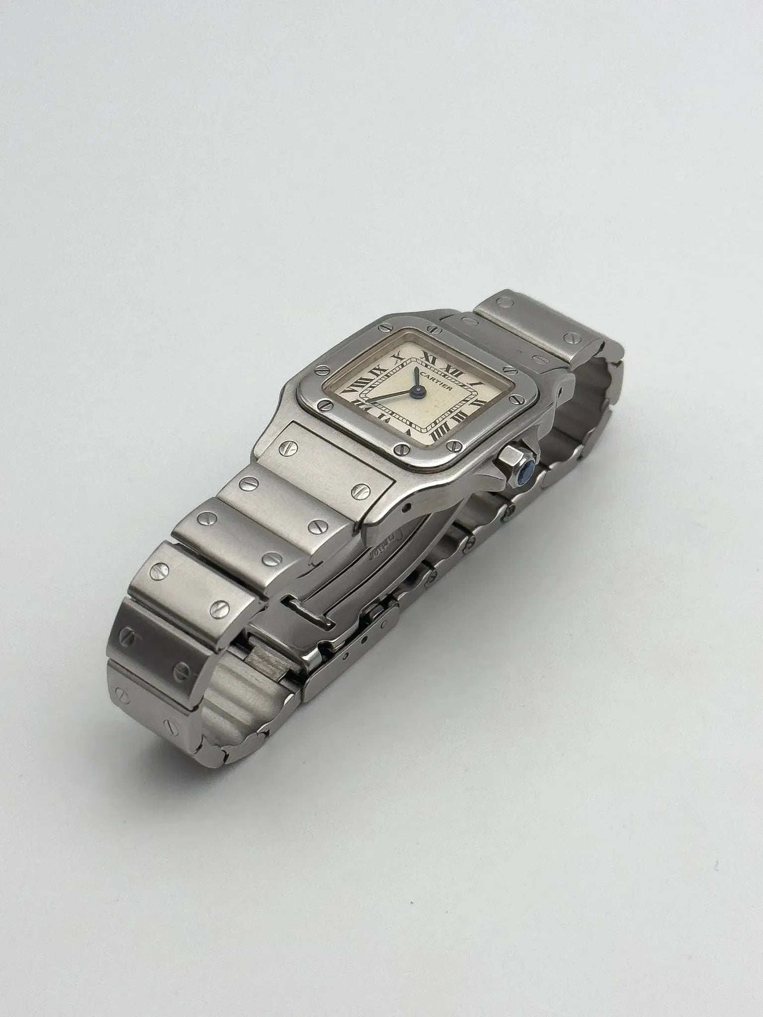 Cartier - Santos Galbée 1565 acier femme - 1990s - Atelier Victor Paris - Vintage Watch Shop Dubai