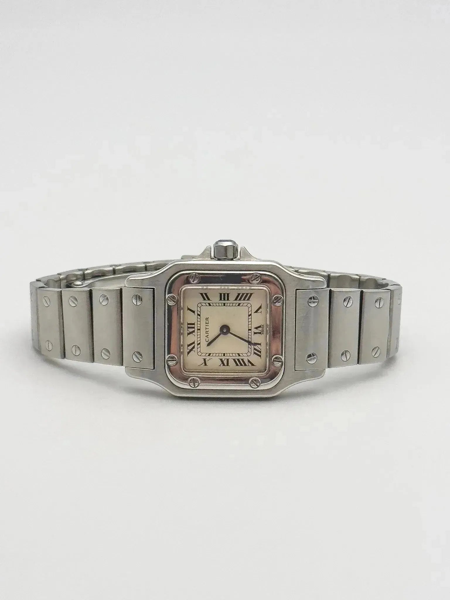 Cartier - Santos Galbée 1565 acier femme - 1990s - Atelier Victor Paris - Vintage Watch Shop Dubai