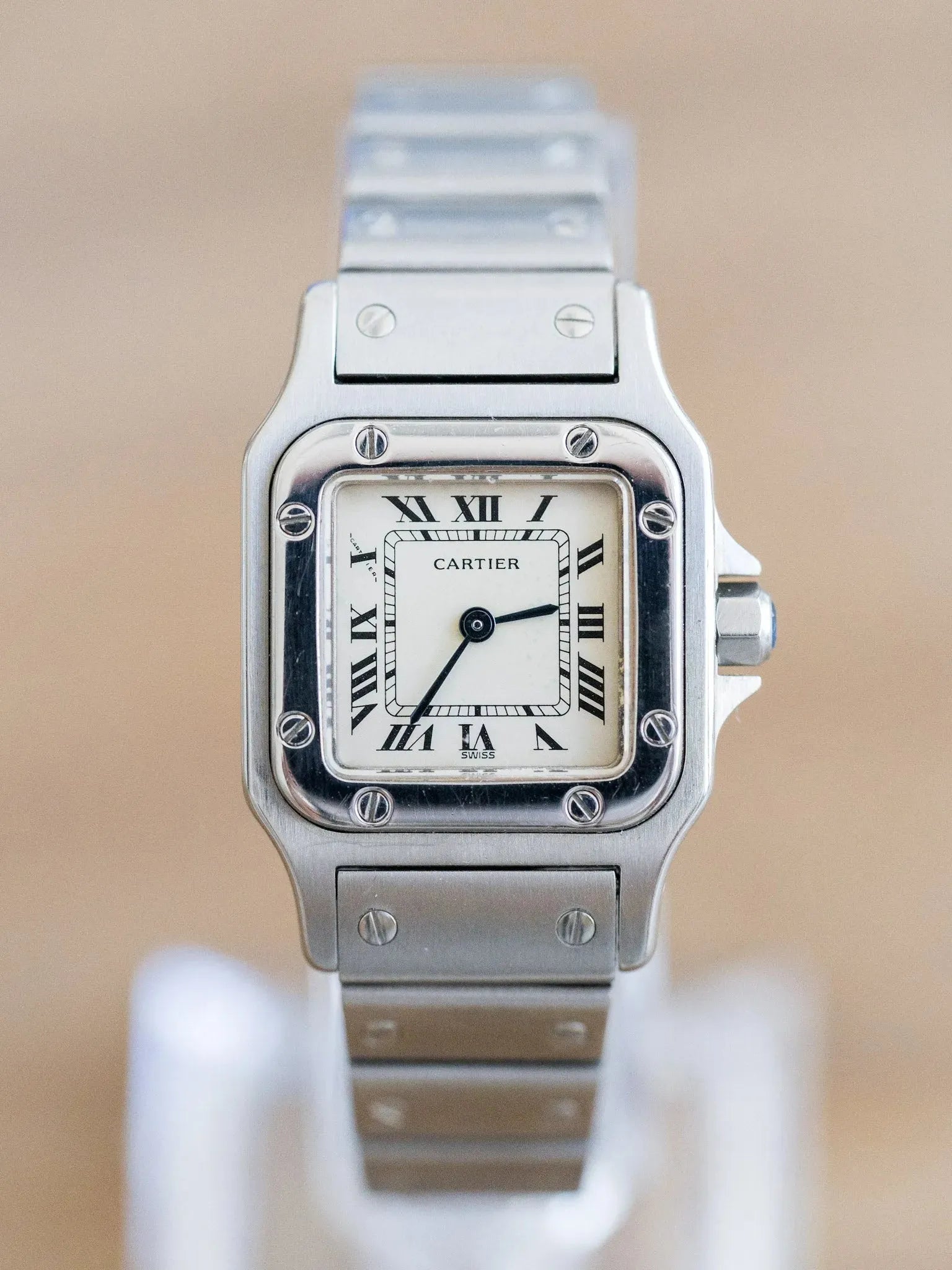 Cartier - Santos Galbée 1565 acier femme - 1990s - Atelier Victor Paris - Vintage Watch Shop Dubai