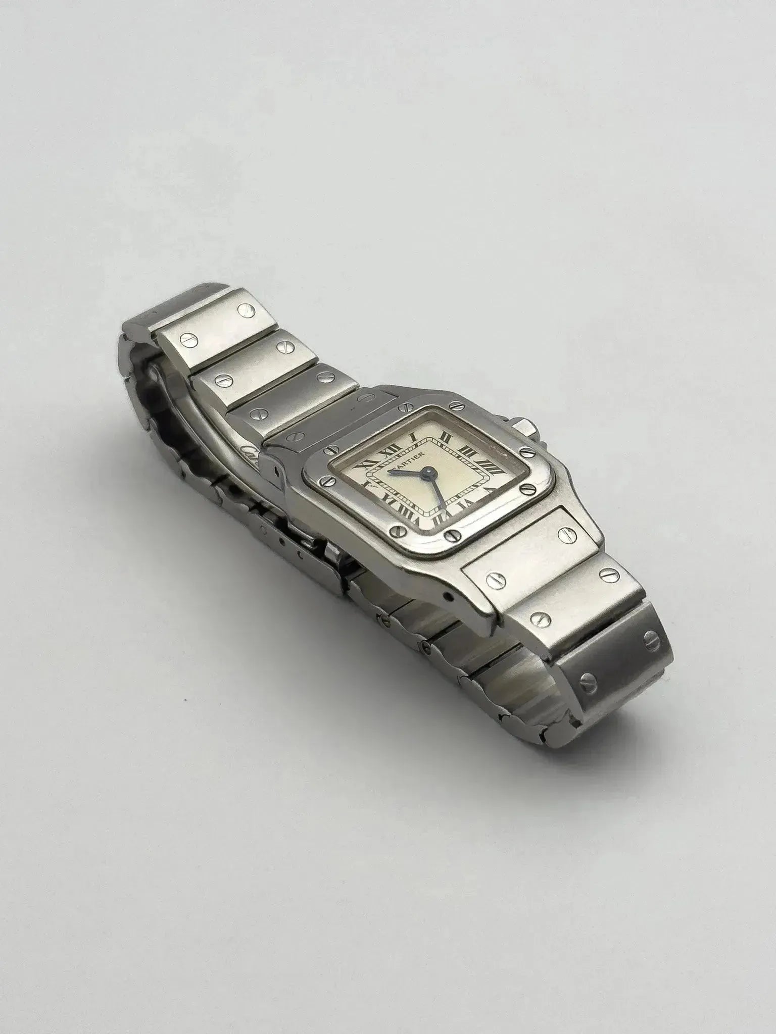 Cartier - Santos Galbée 1565 acier femme - 1990s - Atelier Victor Paris - Vintage Watch Shop Dubai