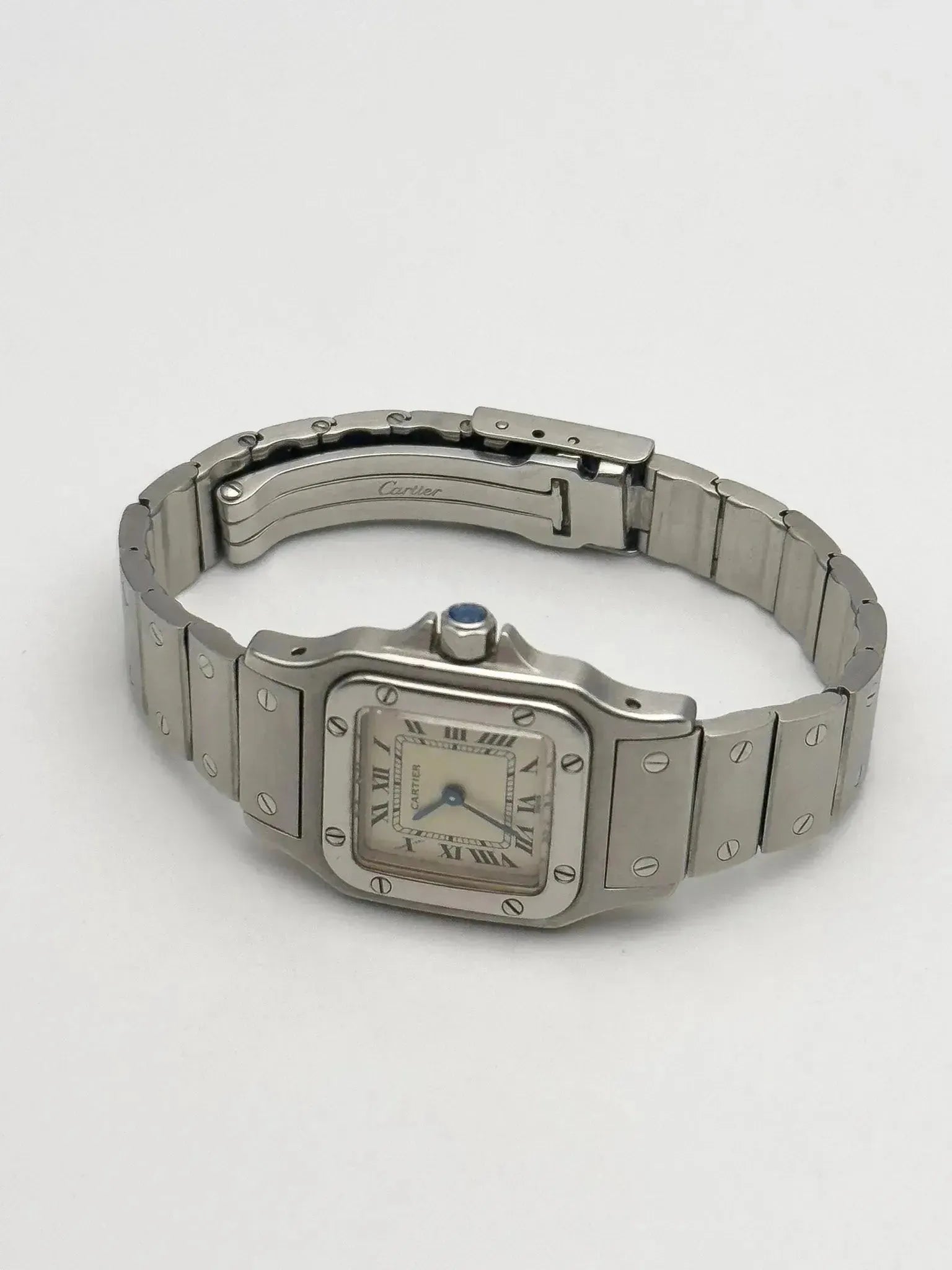 Cartier - Santos Galbée 1565 acier femme - 1990s - Atelier Victor Paris - Vintage Watch Shop Dubai