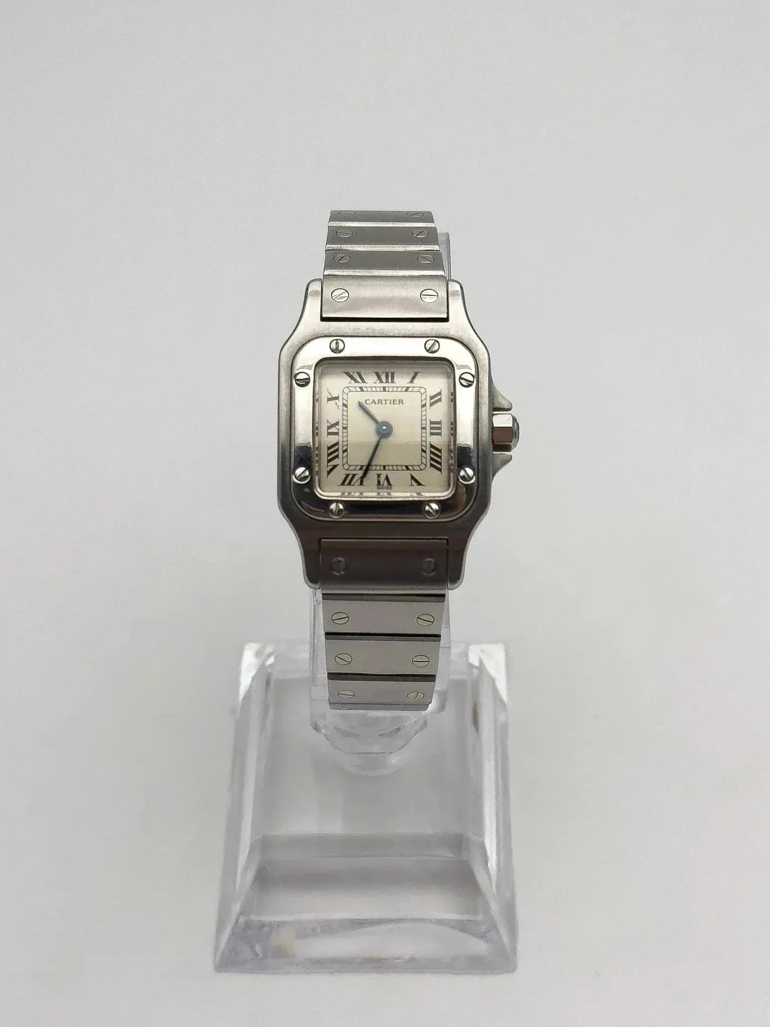 Cartier - Santos Galbée 1565 acier femme - 1990s - Atelier Victor Paris - Vintage Watch Shop Dubai